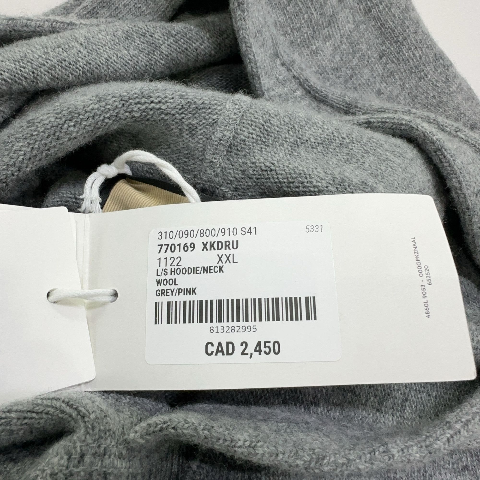 Gucci Gucci Pink Logo Wool Knit Hoodie XXL Size US XXL / EU 58 / 5 - 6 Thumbnail
