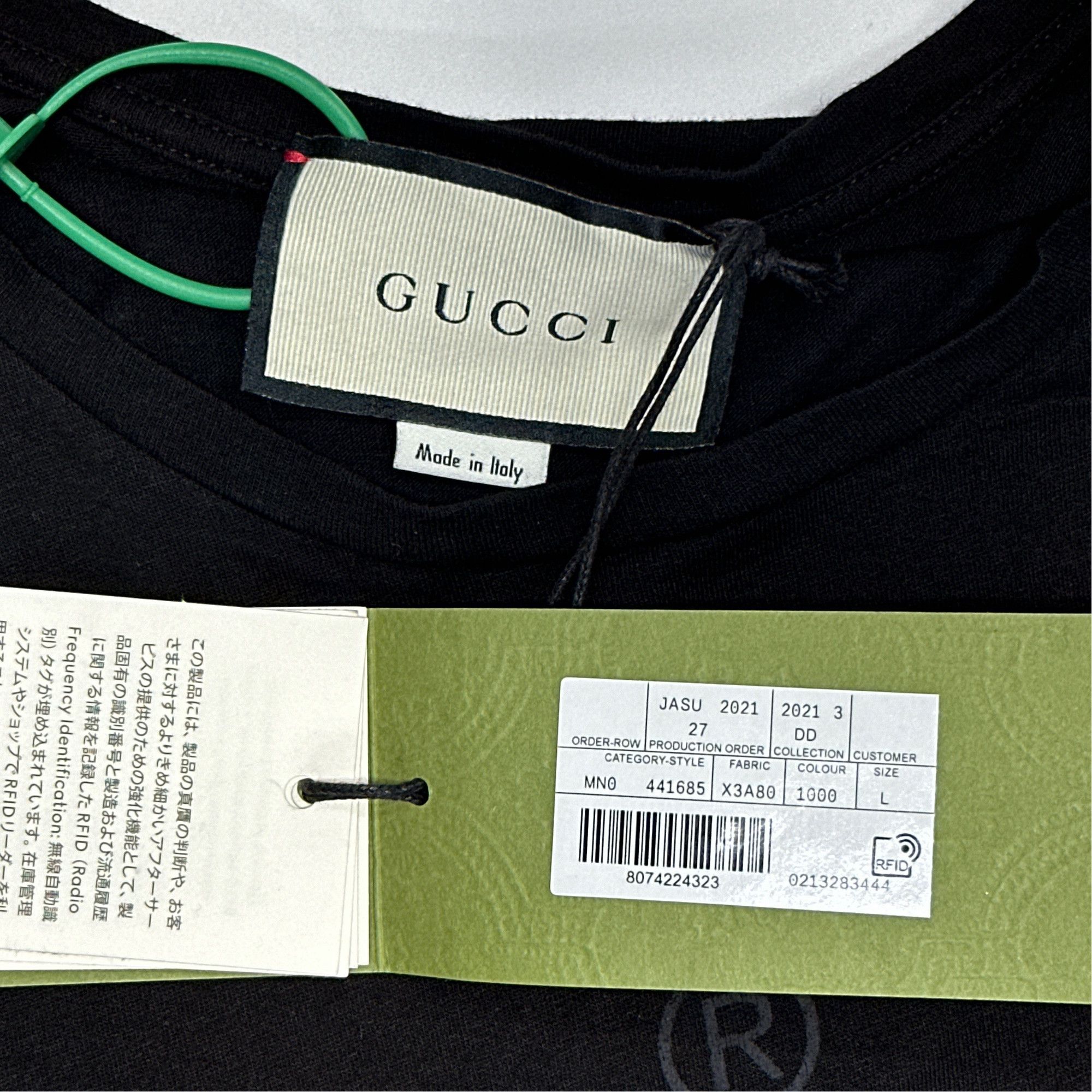 Gucci Gucci Logo Print Cotton T-Shirt Size L Size US L / EU 52-54 / 3 - 3 Thumbnail