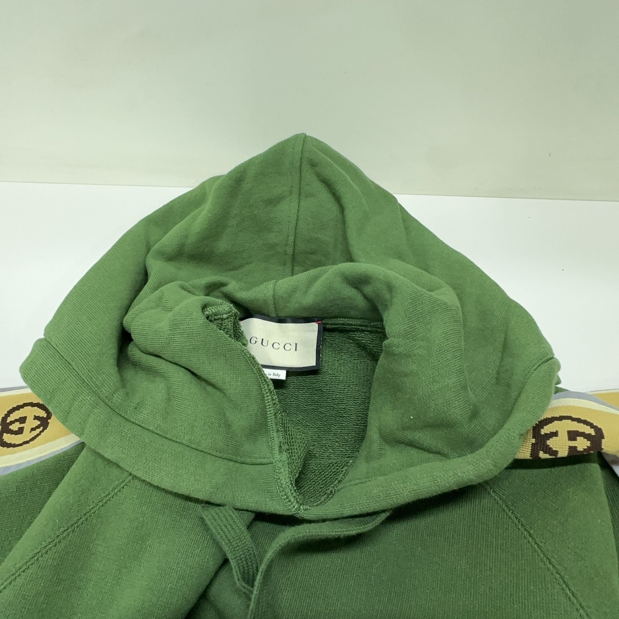 Gucci Gucci Side Logo Tape Hoodie Green Size S Size US S / EU 44-46 / 1 - 6 Thumbnail
