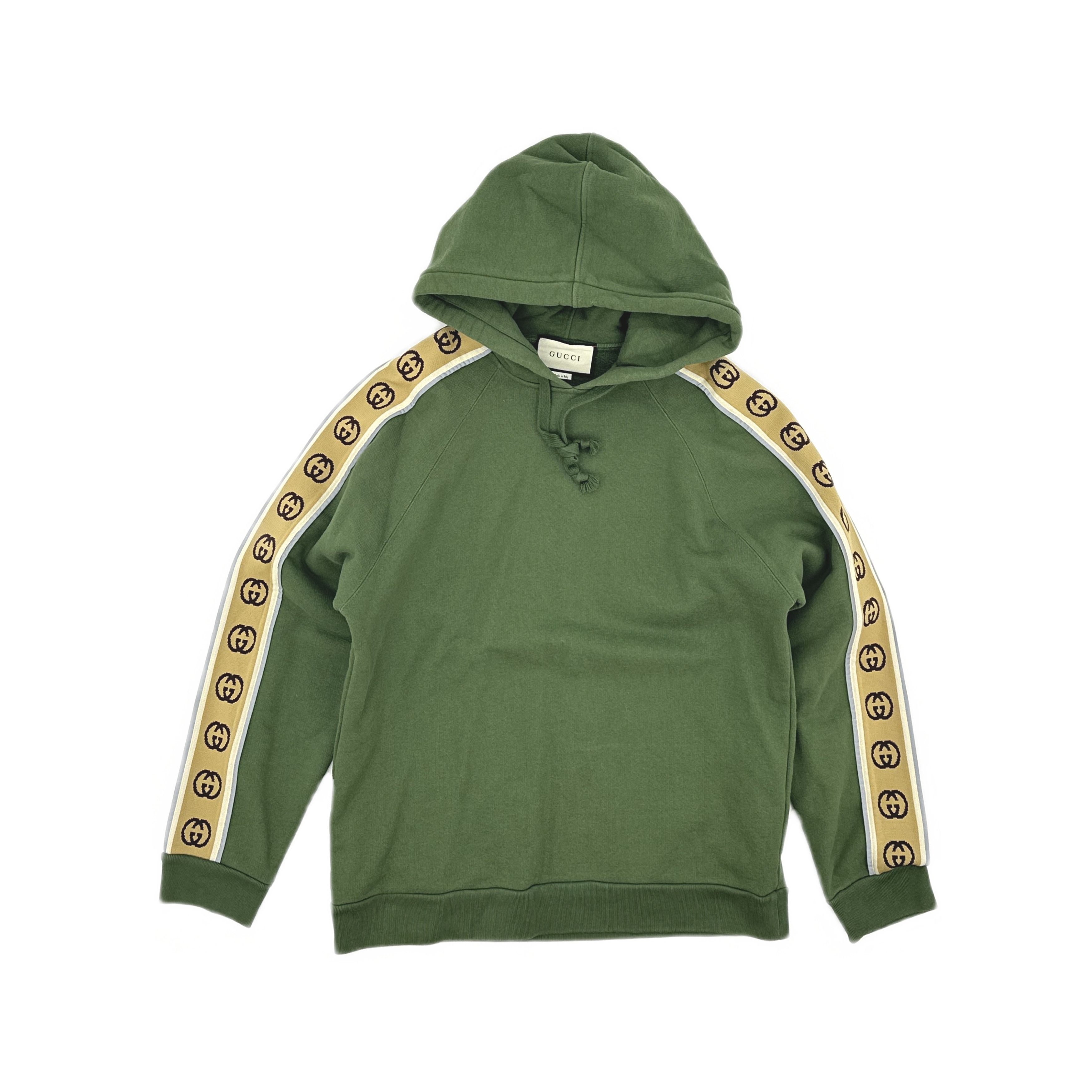 Gucci Gucci Side Logo Tape Hoodie Green Size S Size US S / EU 44-46 / 1 - 2 Thumbnail