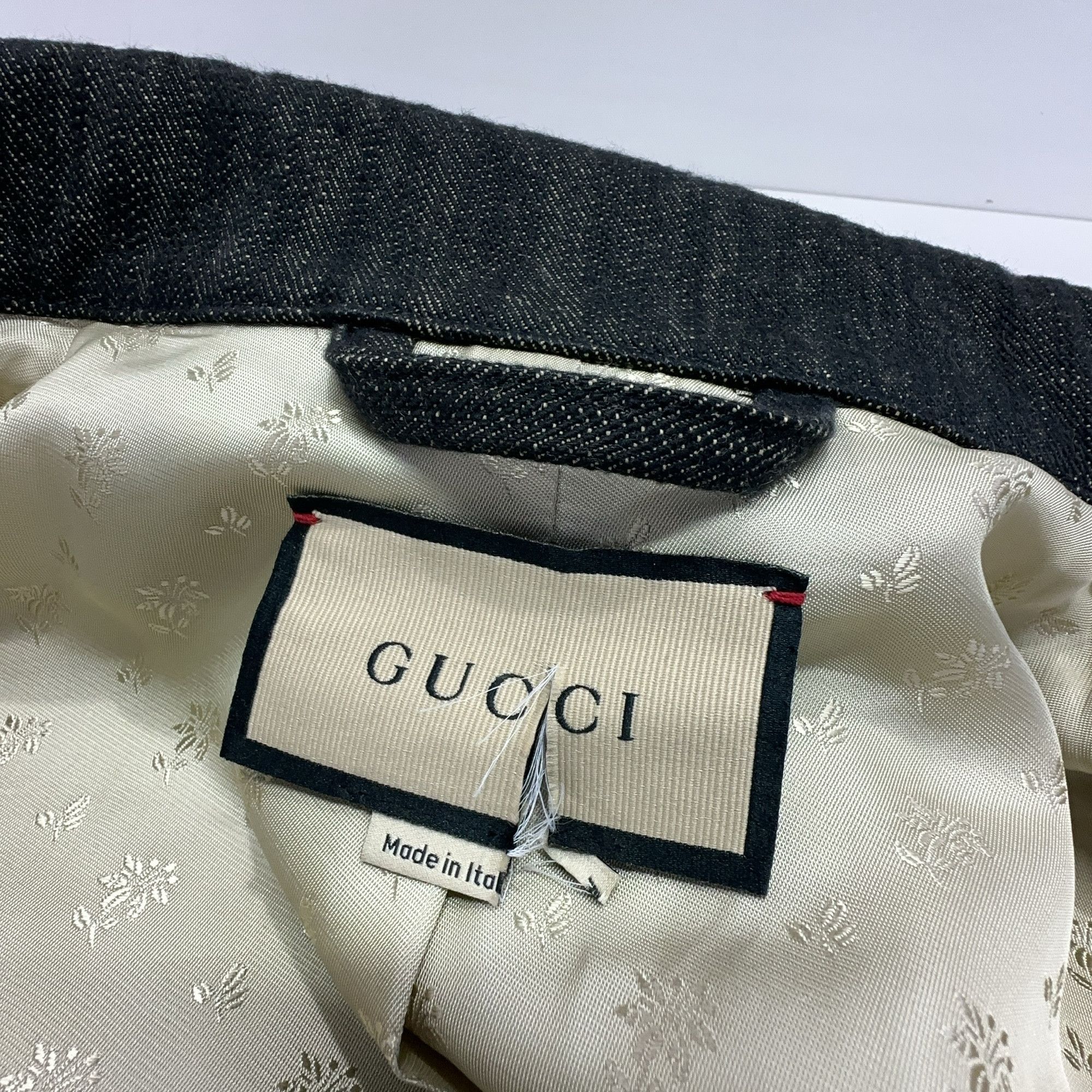 Gucci Gucci SS22 GG Monogram Denim Jacket 44 Size US S / EU 44-46 / 1 - 4 Thumbnail