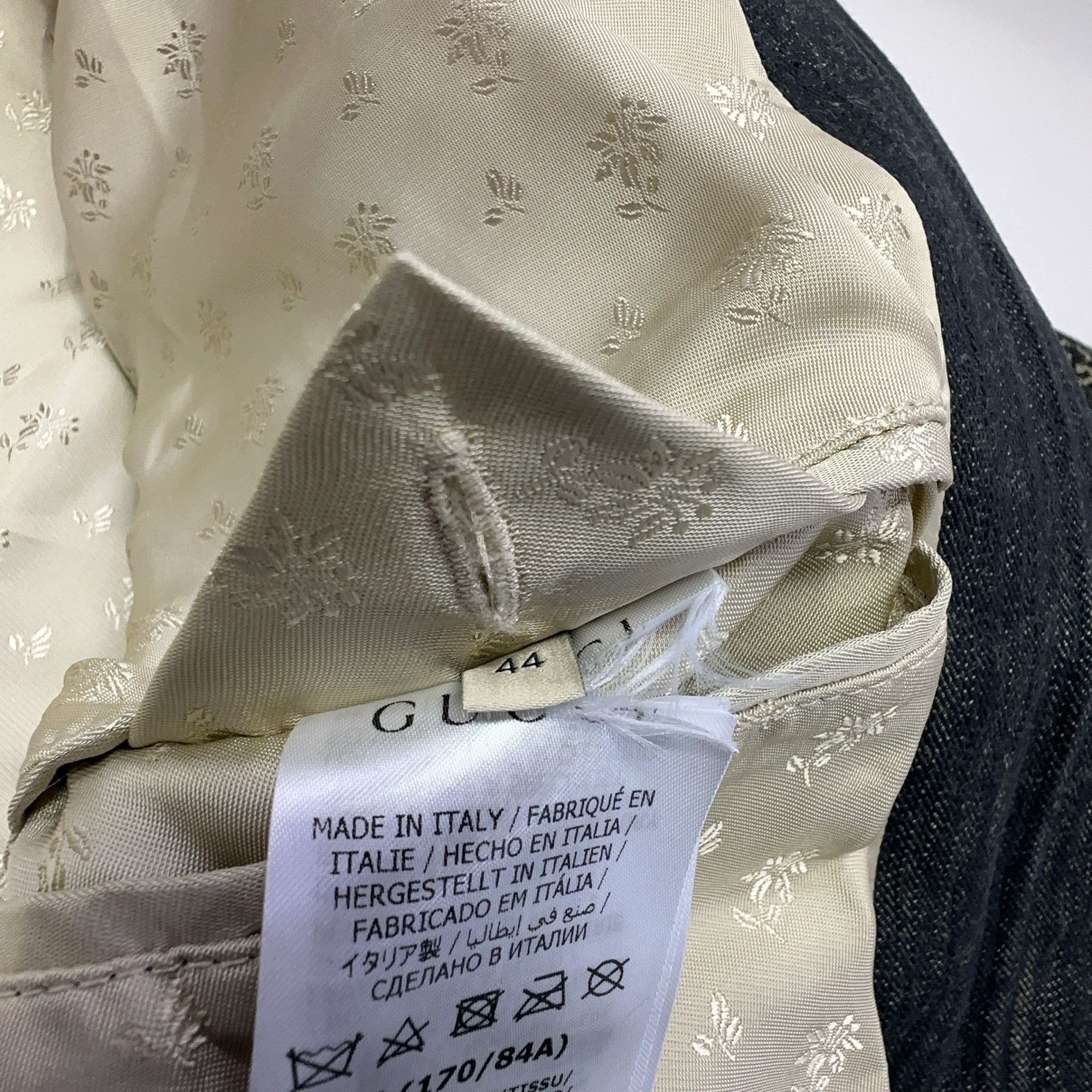 Gucci Gucci SS22 GG Monogram Denim Jacket 44 Size US S / EU 44-46 / 1 - 8 Thumbnail