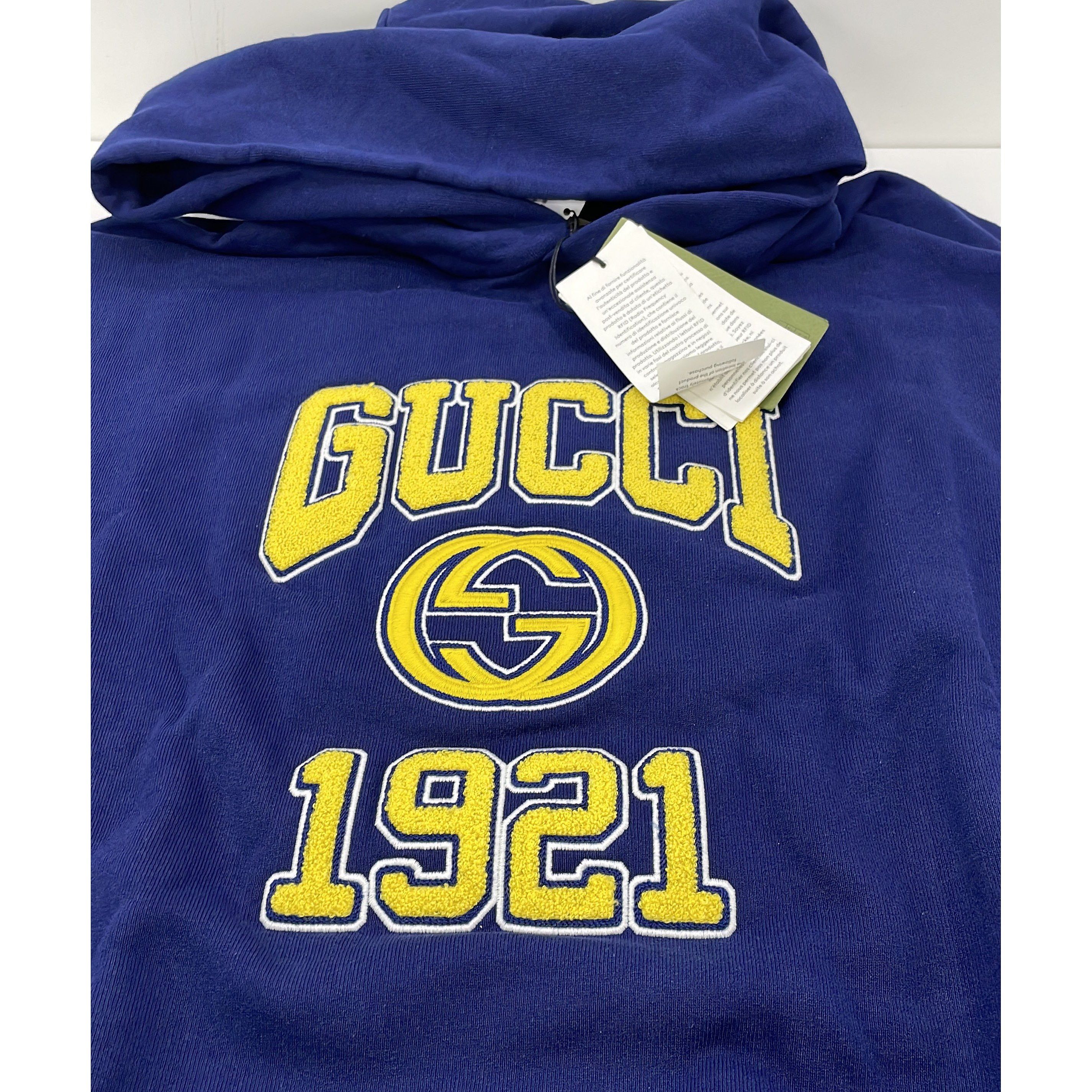 Gucci Gucci Logo Print Hoodie Size L Size US L / EU 52-54 / 3 - 7 Thumbnail