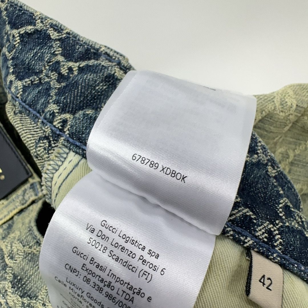 Gucci Gucci GG Monogram Denim Mini Skirt Size 42 Size 28" / US 6 / IT 42 - 5 Thumbnail