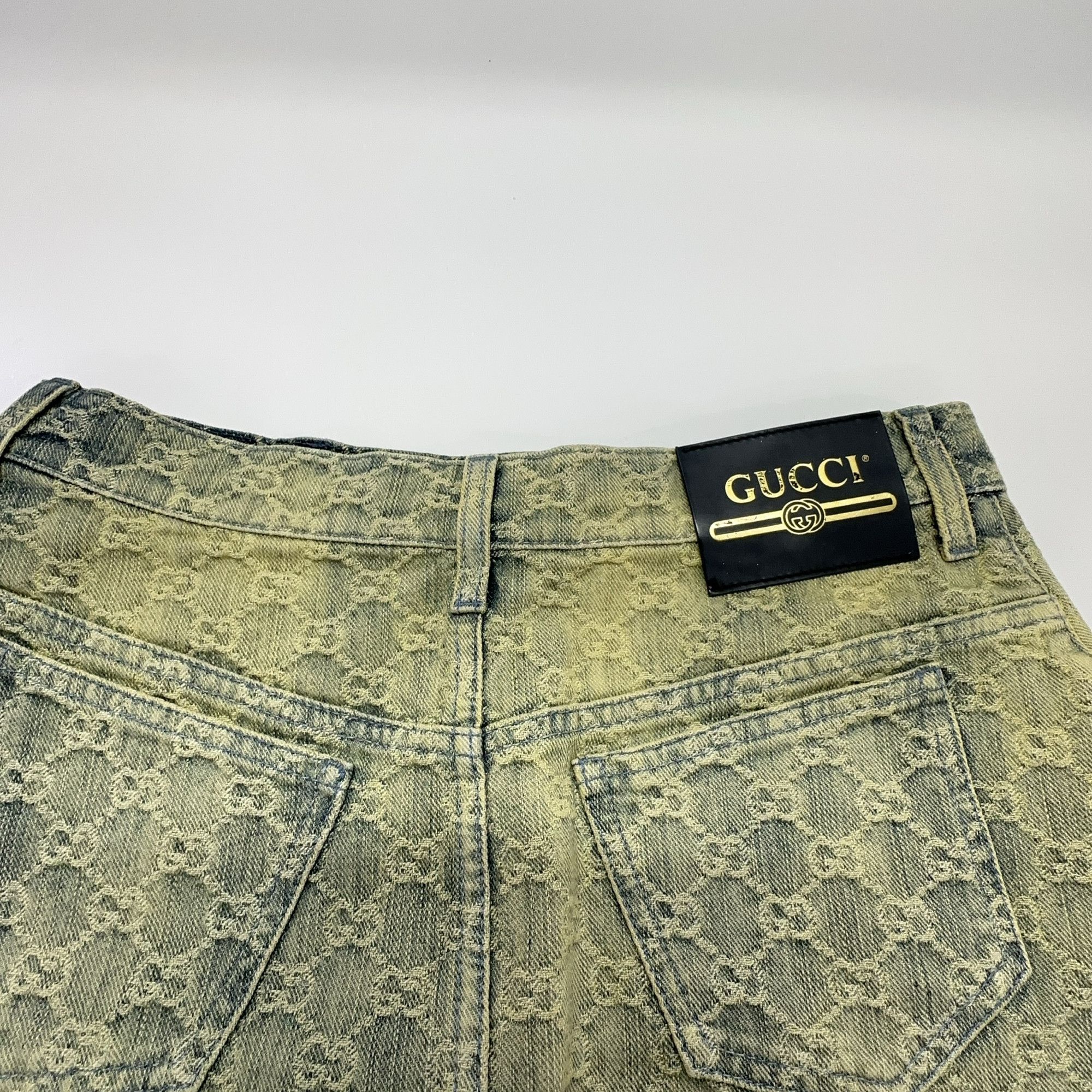 Gucci Gucci GG Monogram Denim Mini Skirt Size 42 Size 28" / US 6 / IT 42 - 7 Thumbnail