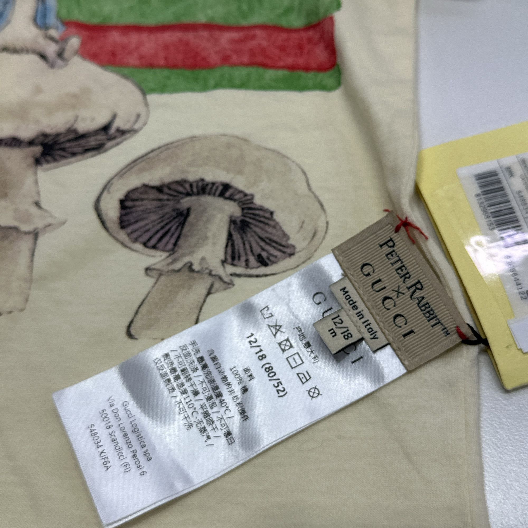 Gucci Gucci x Peter Rabbit Logo Print T-Shirt 12-18M Size US XXS / EU 40 - 5 Thumbnail