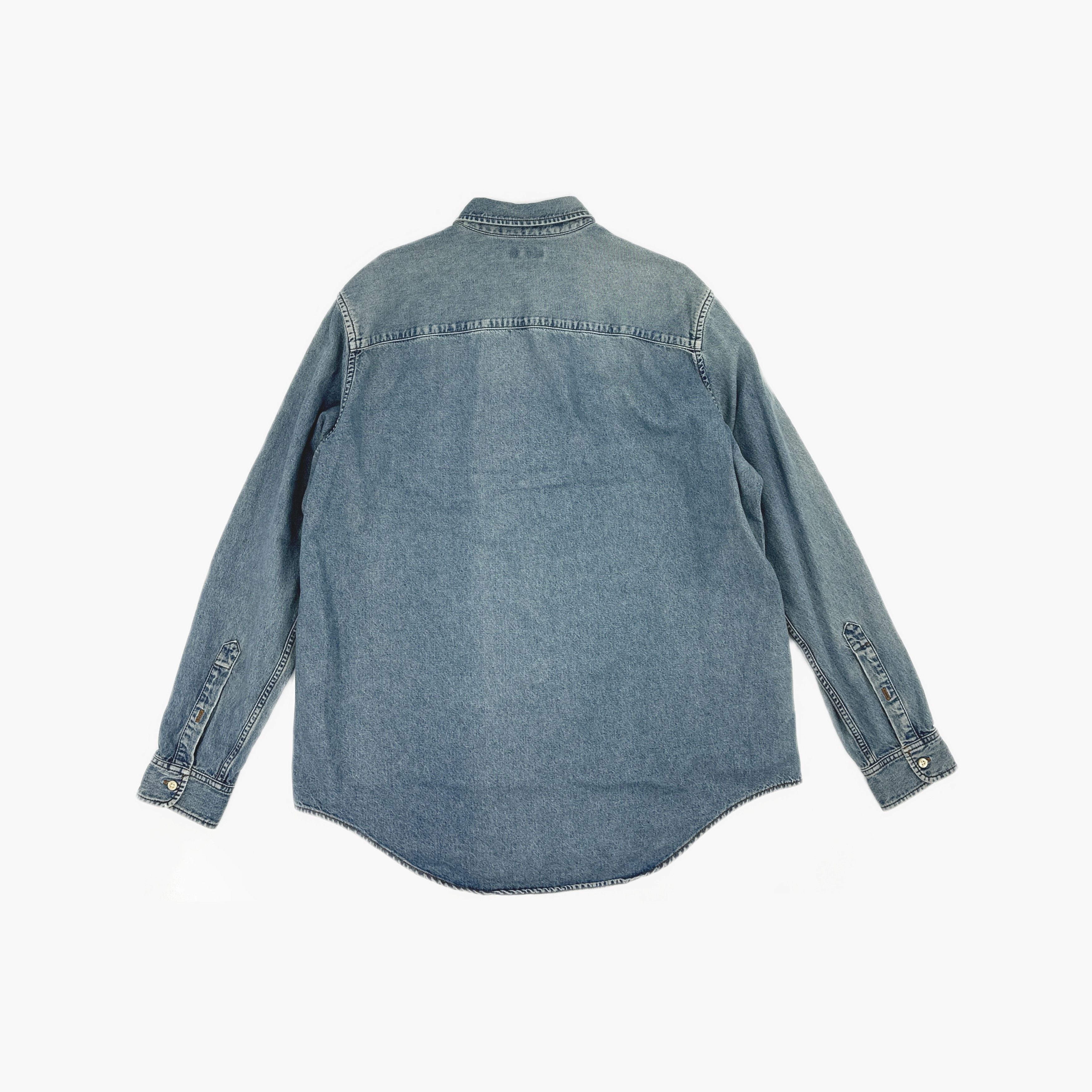 Balenciaga Balenciaga Logo Print Denim Shirt 37 Size US S / EU 44-46 / 1 - 2 Thumbnail