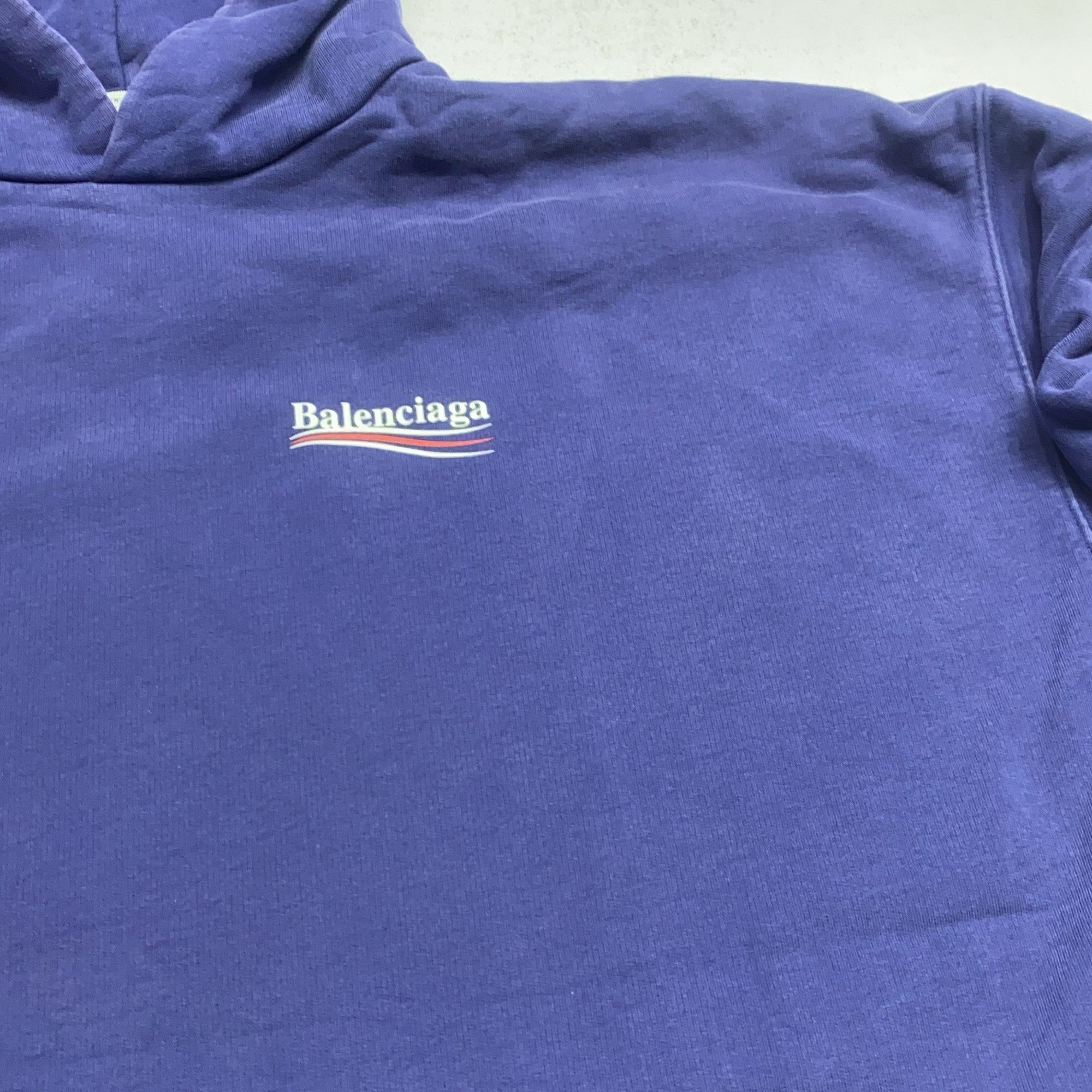 Balenciaga Balenciaga Political Campaign Hoodie Blue Size S Size US S / EU 44-46 / 1 - 20 Thumbnail