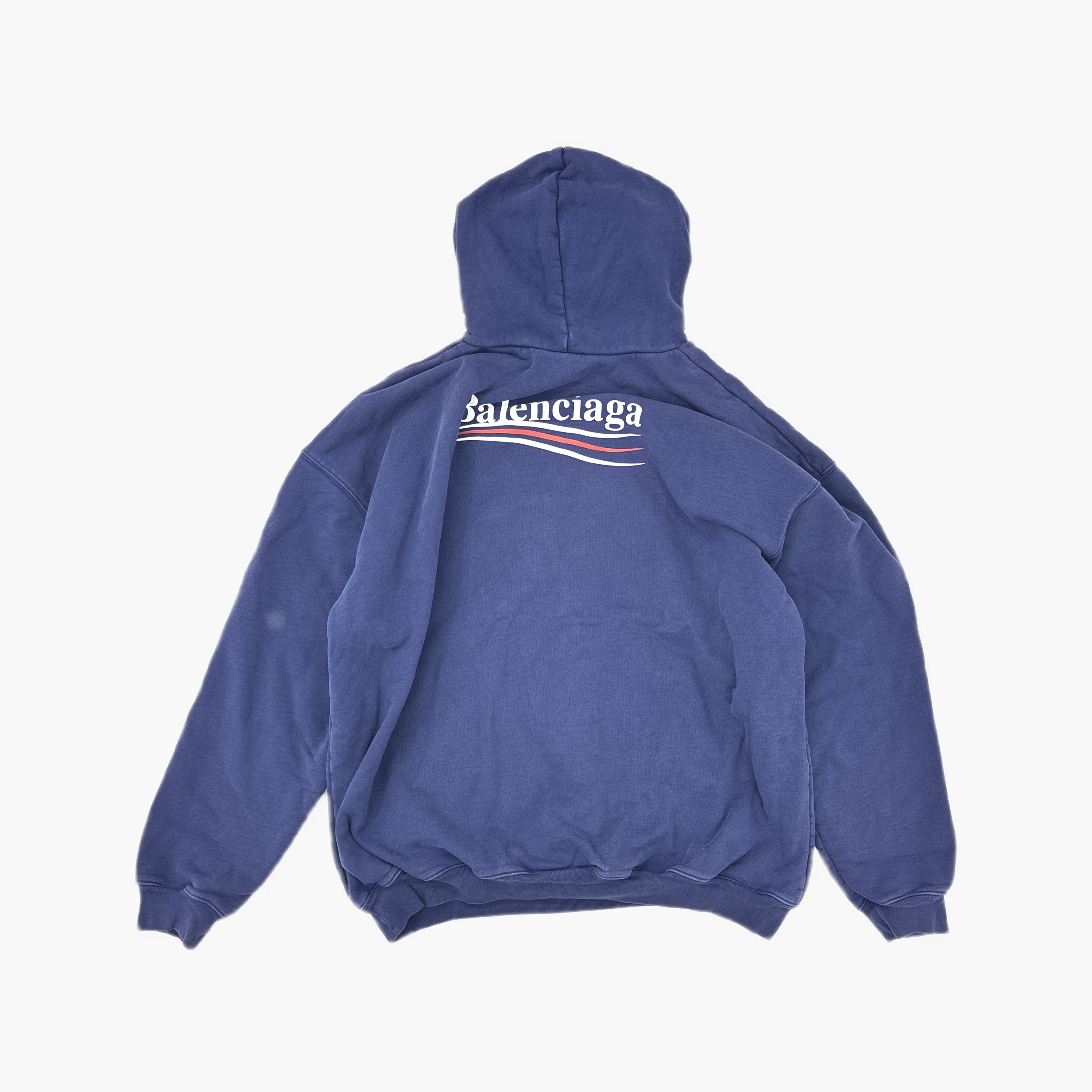 Balenciaga Balenciaga Political Campaign Hoodie Blue Size S Size US S / EU 44-46 / 1 - 2 Thumbnail