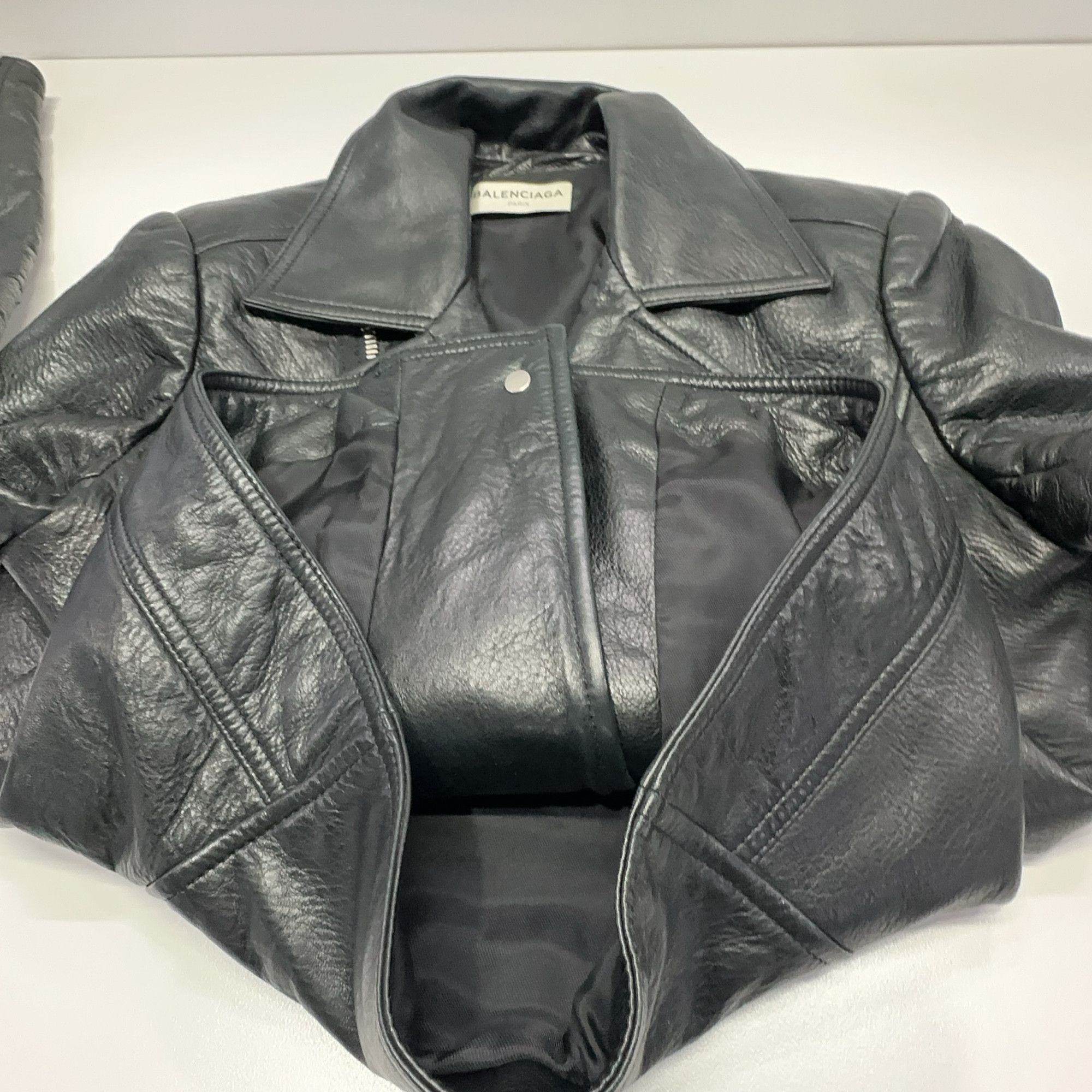 Balenciaga Balenciaga Lambskin Leather Biker Jacket 40 Size M / US 6-8 / IT 42-44 - 8 Thumbnail