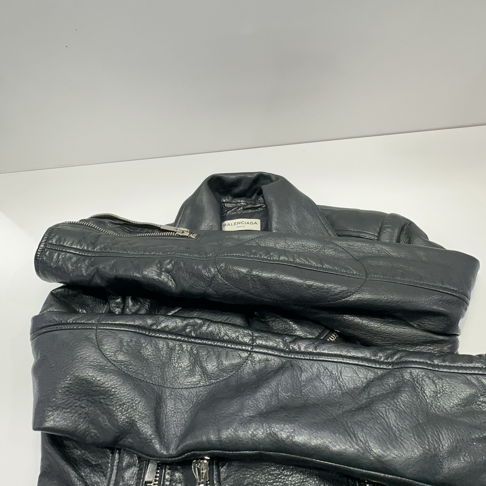 Balenciaga Balenciaga Lambskin Leather Biker Jacket 40 Size M / US 6-8 / IT 42-44 - 9 Thumbnail