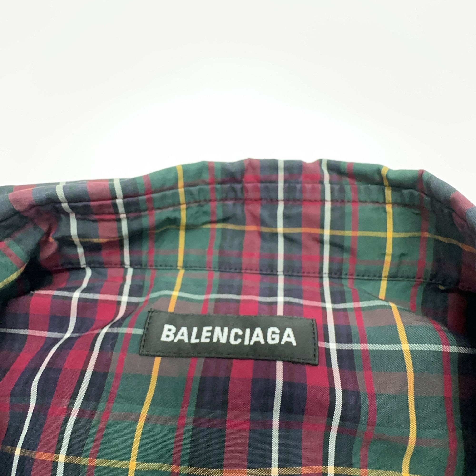 Balenciaga Balenciaga Plaid Logo Button Up Shirt 41 Size US L / EU 52-54 / 3 - 3 Thumbnail