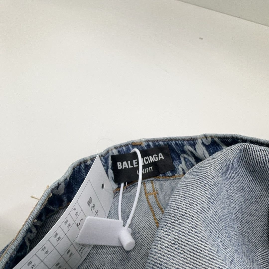 Balenciaga Balenciaga All-over Script Logo Denim Jeans Size S Size US 30 / EU 46 - 5 Thumbnail