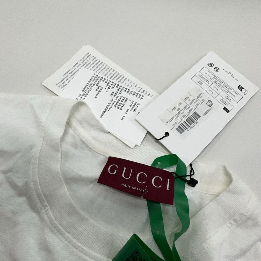 Gucci Gucci Logo Print Cotton T-Shirt XS Size XS / US 0-2 / IT 36-38 - 6 Thumbnail