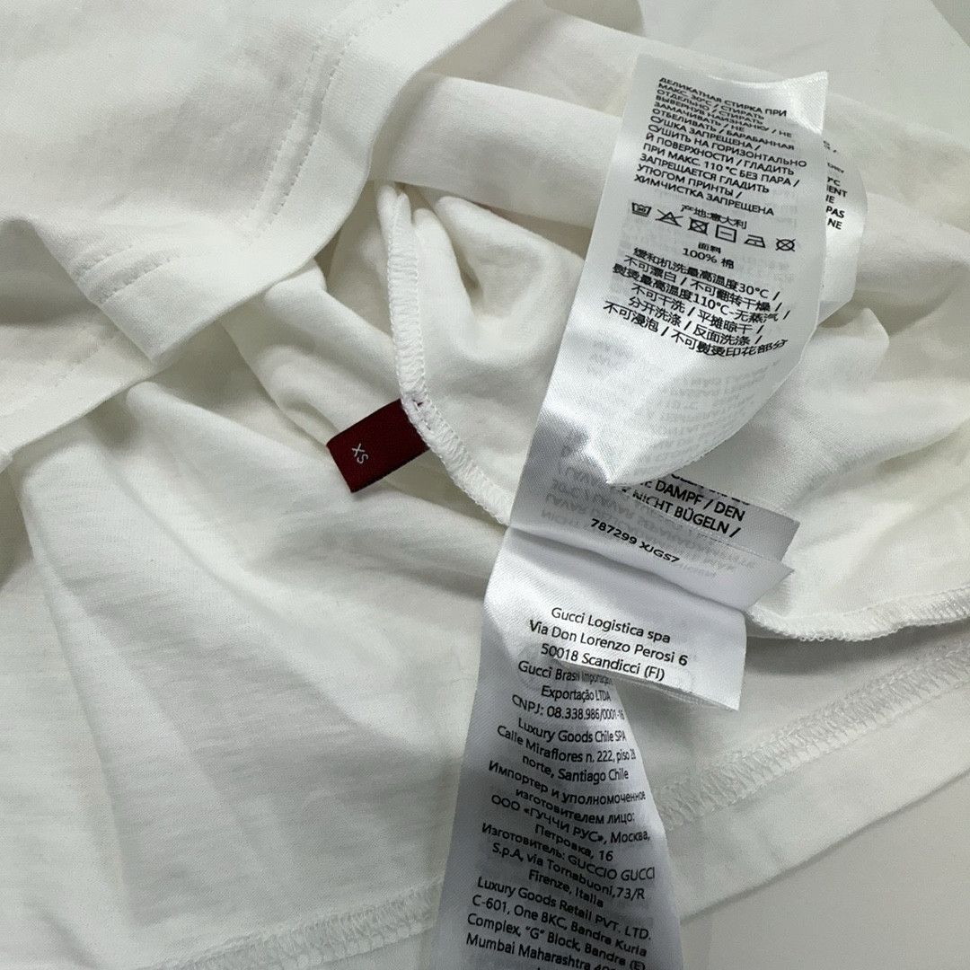 Gucci Gucci Logo Print Cotton T-Shirt XS Size XS / US 0-2 / IT 36-38 - 3 Thumbnail
