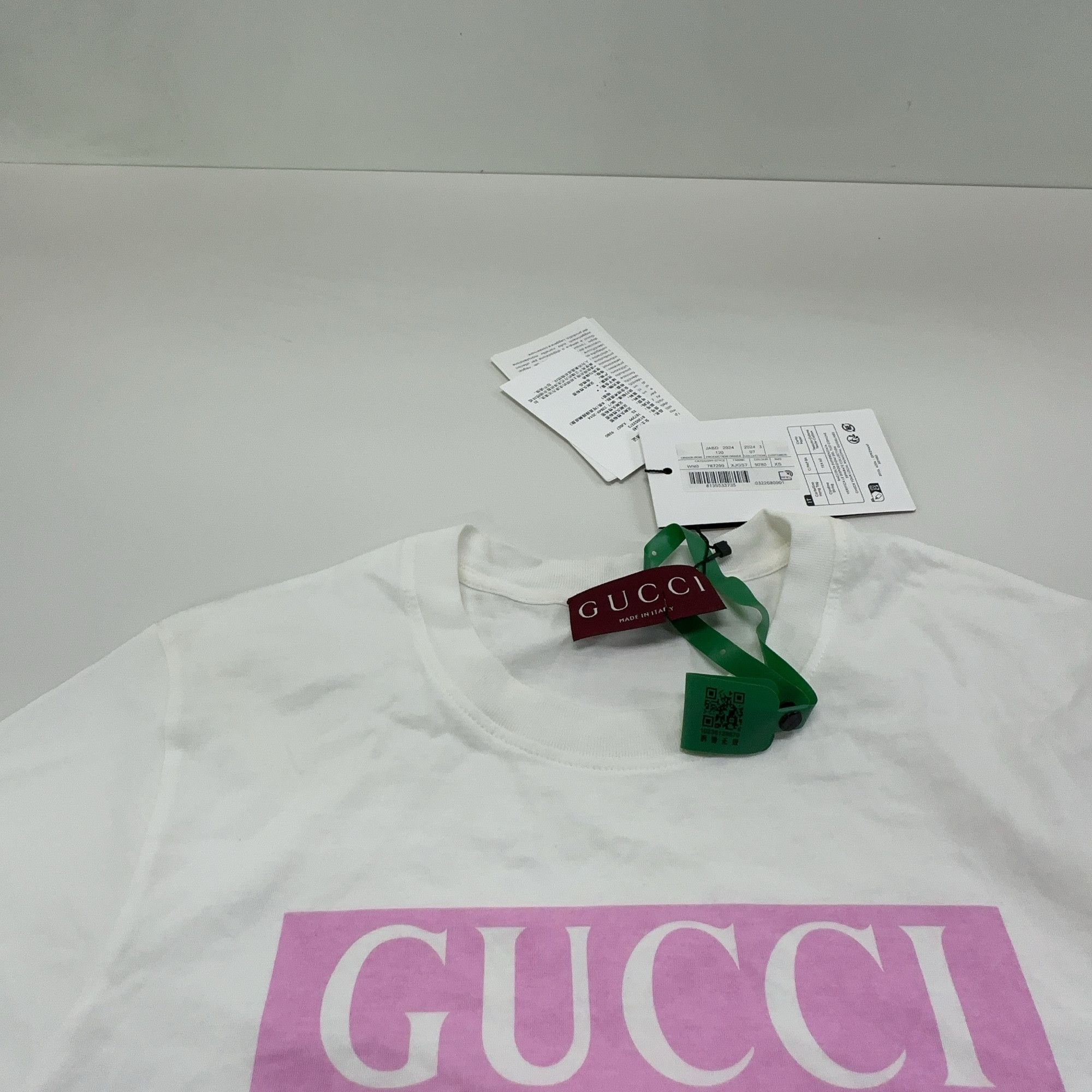 Gucci Gucci Logo Print Cotton T-Shirt XS Size XS / US 0-2 / IT 36-38 - 7 Thumbnail