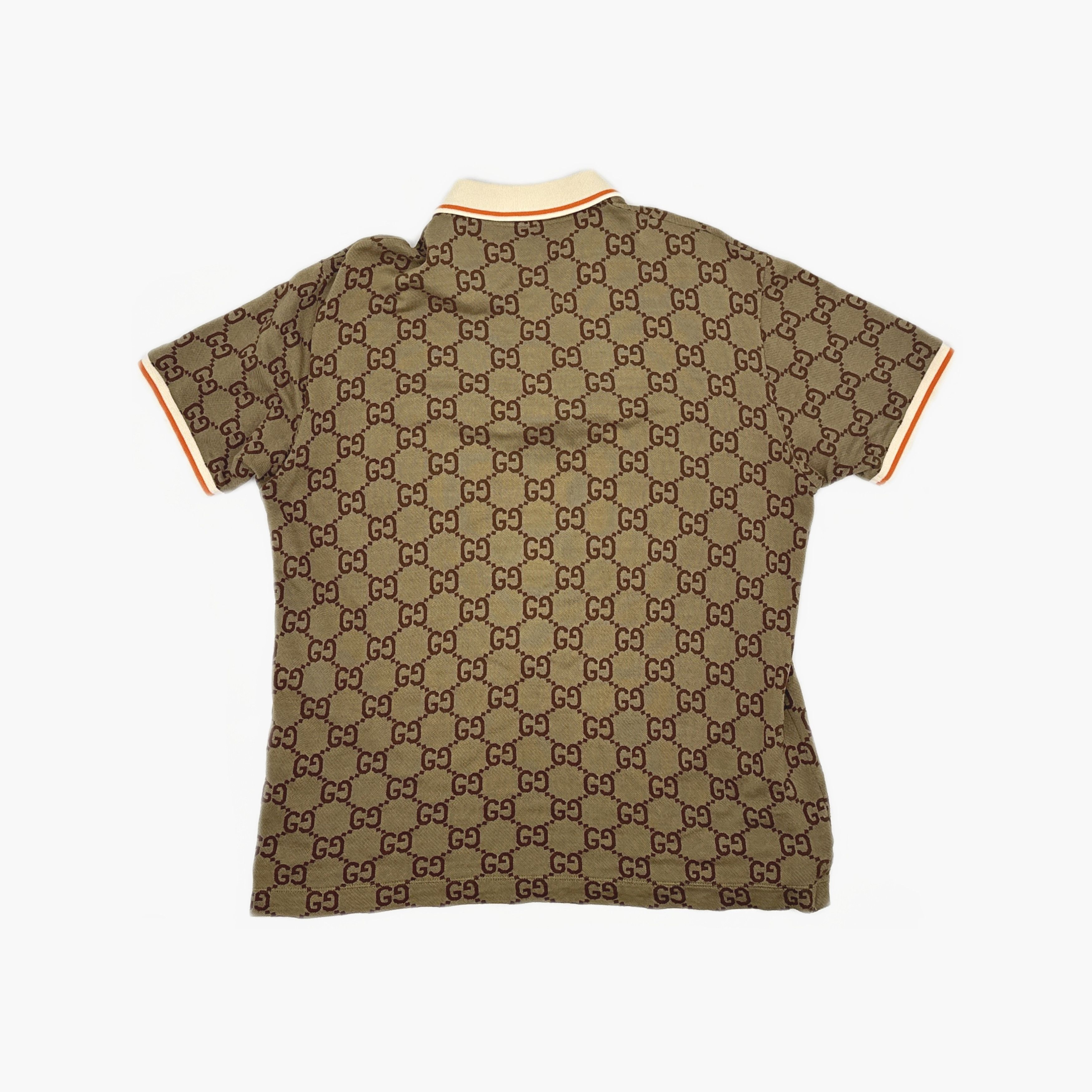 Gucci Gucci GG Logo Print Striped Polo Shirt Size M Size US M / EU 48-50 / 2 - 3 Thumbnail