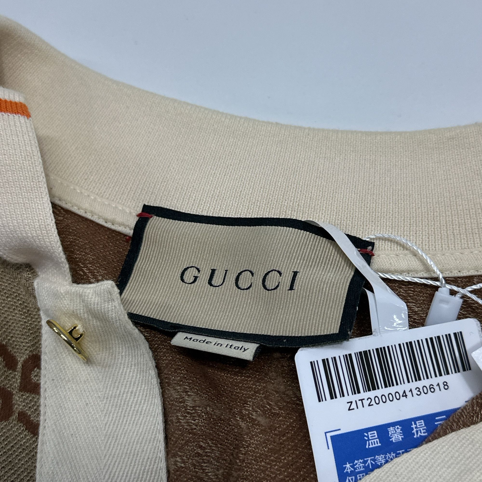 Gucci Gucci GG Logo Print Striped Polo Shirt Size M Size US M / EU 48-50 / 2 - 4 Thumbnail