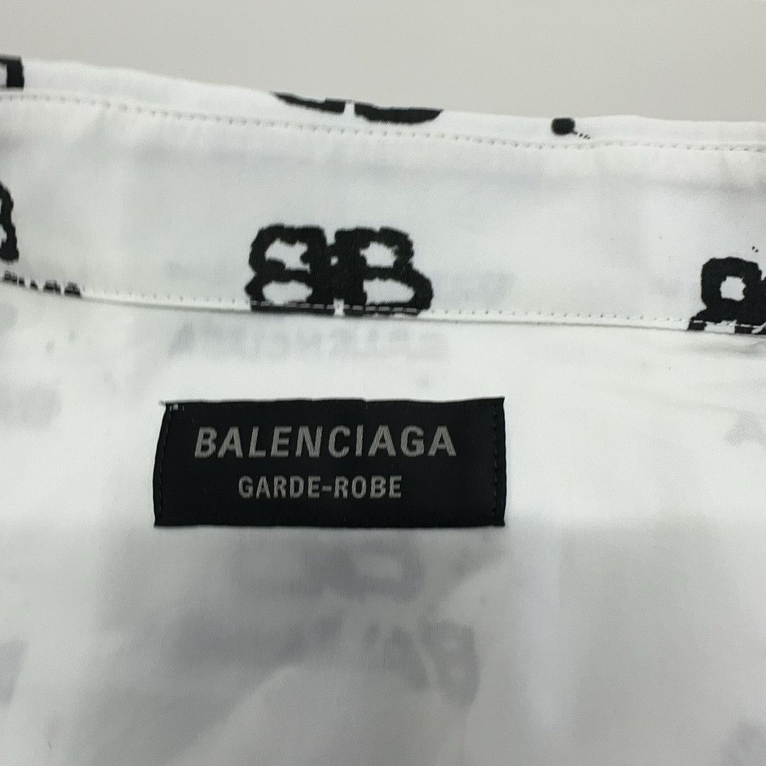 Balenciaga Balenciaga All-over Logo Print Shirt Size FR 34 Size XS / US 0-2 / IT 36-38 - 6 Thumbnail