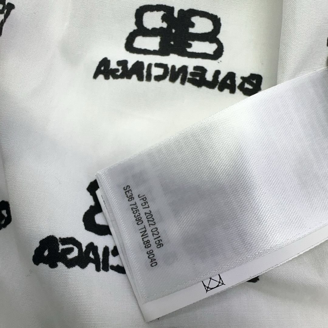 Balenciaga Balenciaga All-over Logo Print Shirt Size FR 34 Size XS / US 0-2 / IT 36-38 - 5 Thumbnail