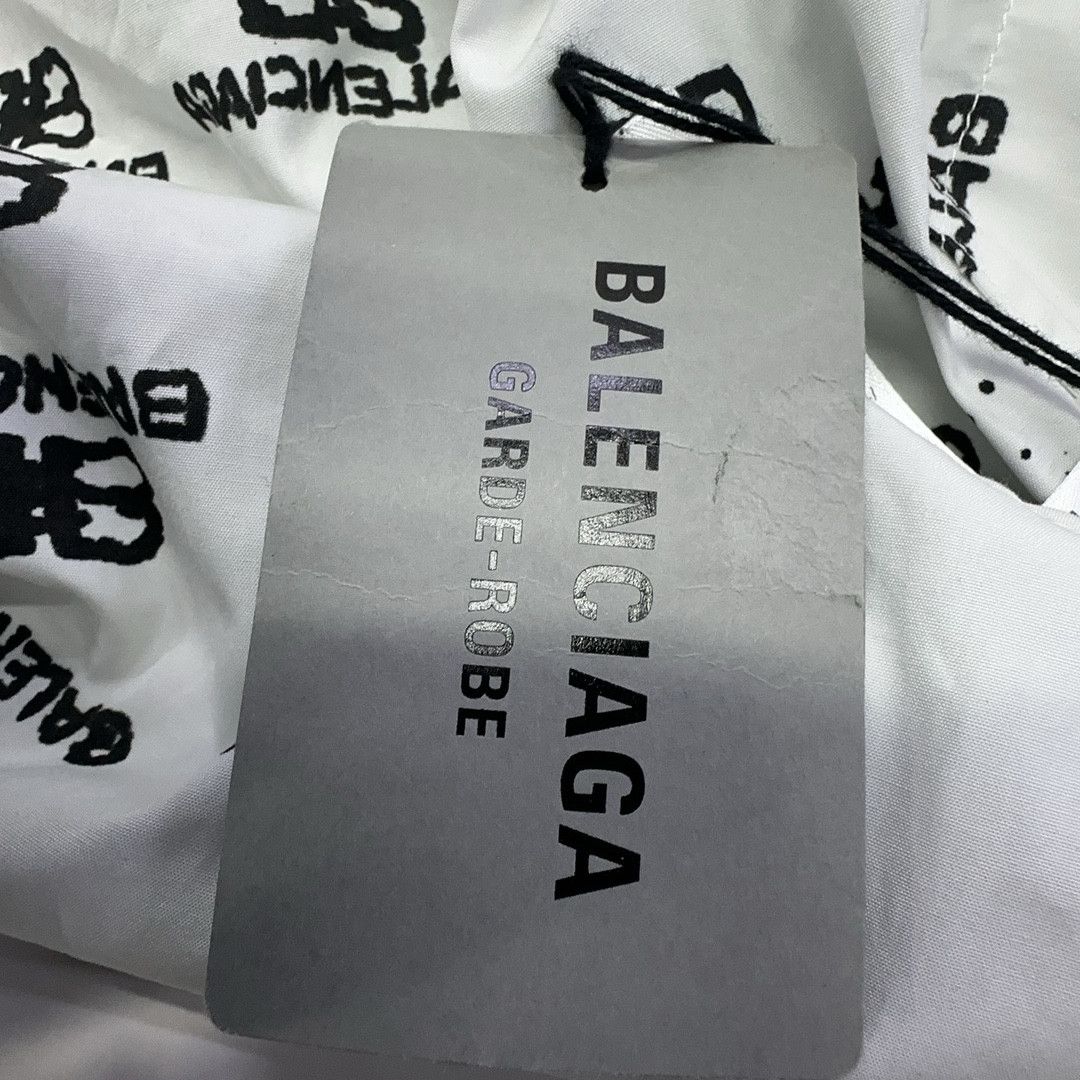 Balenciaga Balenciaga All-over Logo Print Shirt Size FR 34 Size XS / US 0-2 / IT 36-38 - 4 Thumbnail