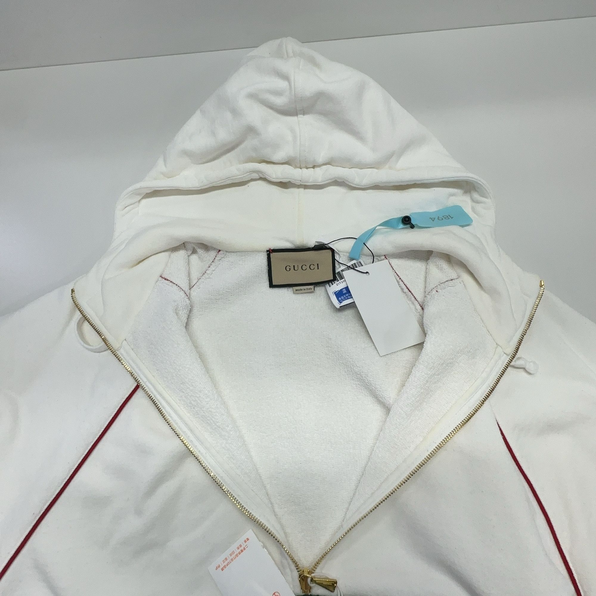 Gucci Gucci Web Stripe Half-Zip Hoodie Size S Size US S / EU 44-46 / 1 - 7 Thumbnail
