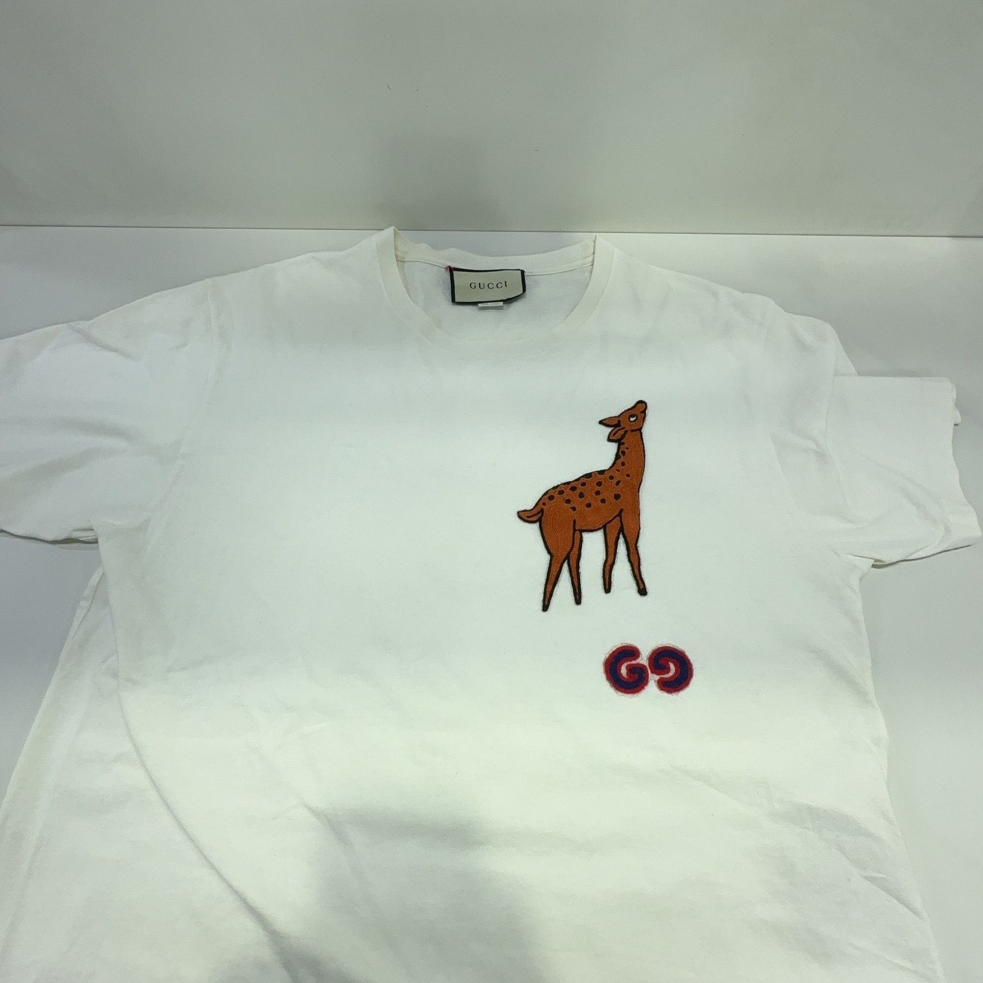 Gucci Gucci Deer Patch GG Logo T-Shirt Size L Size US L / EU 52-54 / 3 - 9 Thumbnail