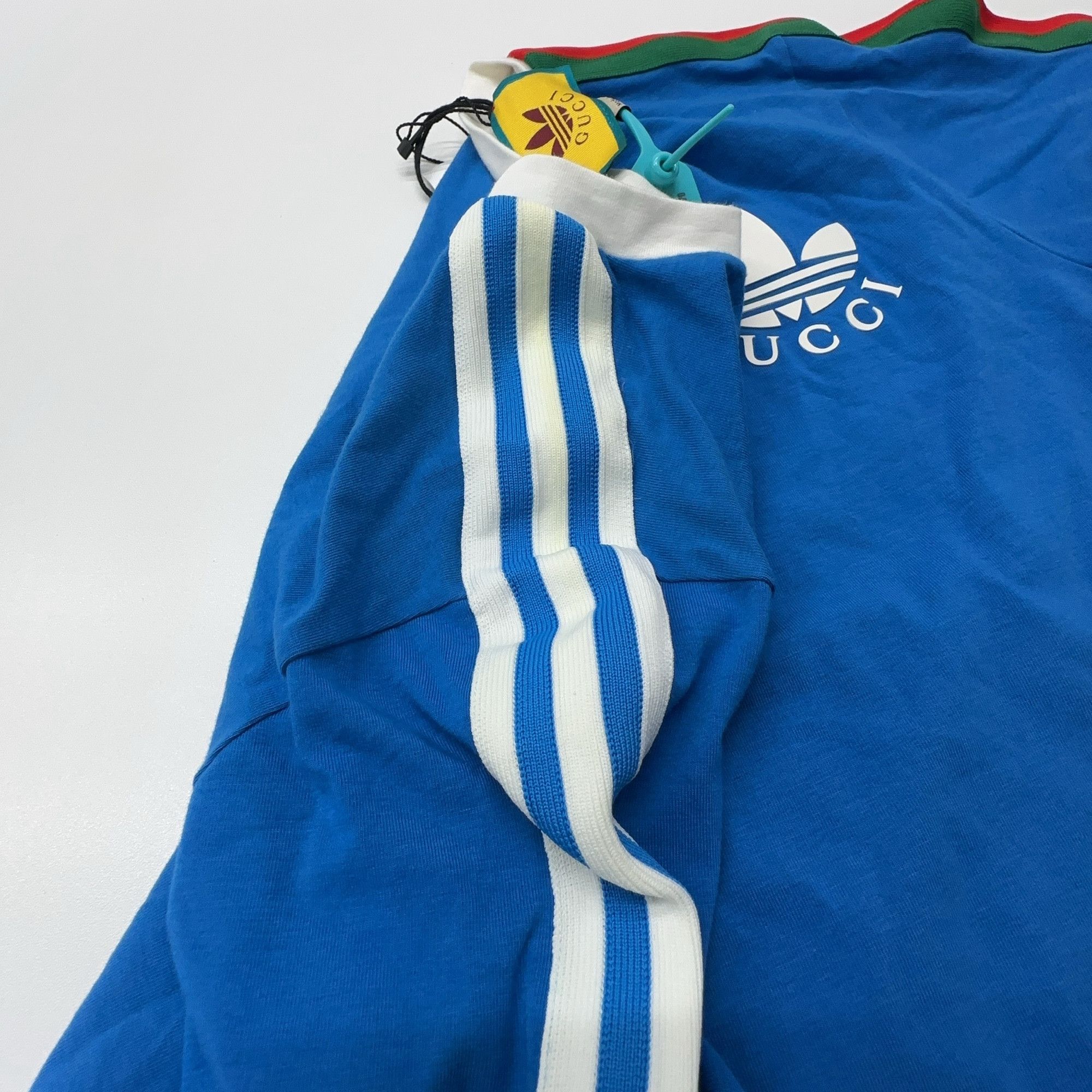 Gucci Gucci x Adidas Trefoil Logo T-Shirt Blue S Size US S / EU 44-46 / 1 - 6 Thumbnail