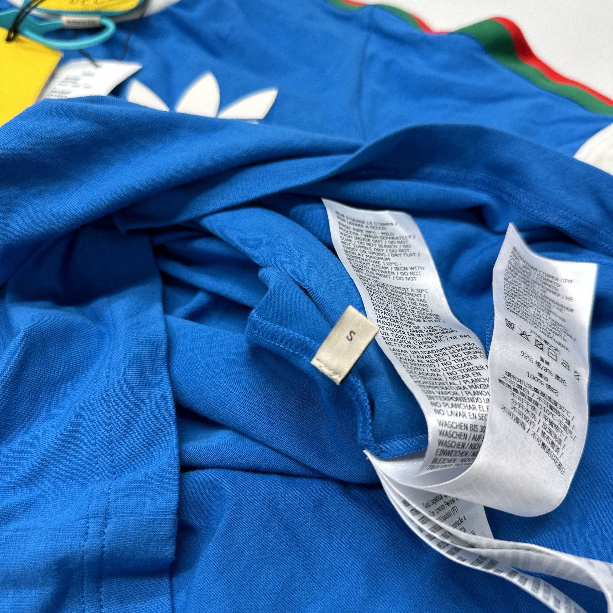 Gucci Gucci x Adidas Trefoil Logo T-Shirt Blue S Size US S / EU 44-46 / 1 - 4 Thumbnail
