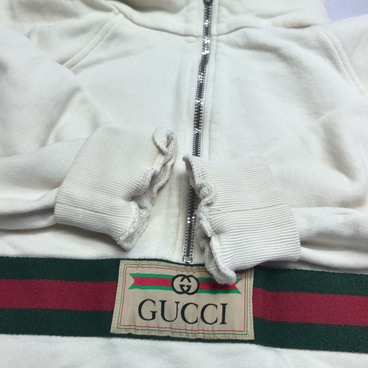 Gucci Gucci 1921 Logo Half-Zip Hoodie Size 10 Size US XXS / EU 40 - 15 Thumbnail