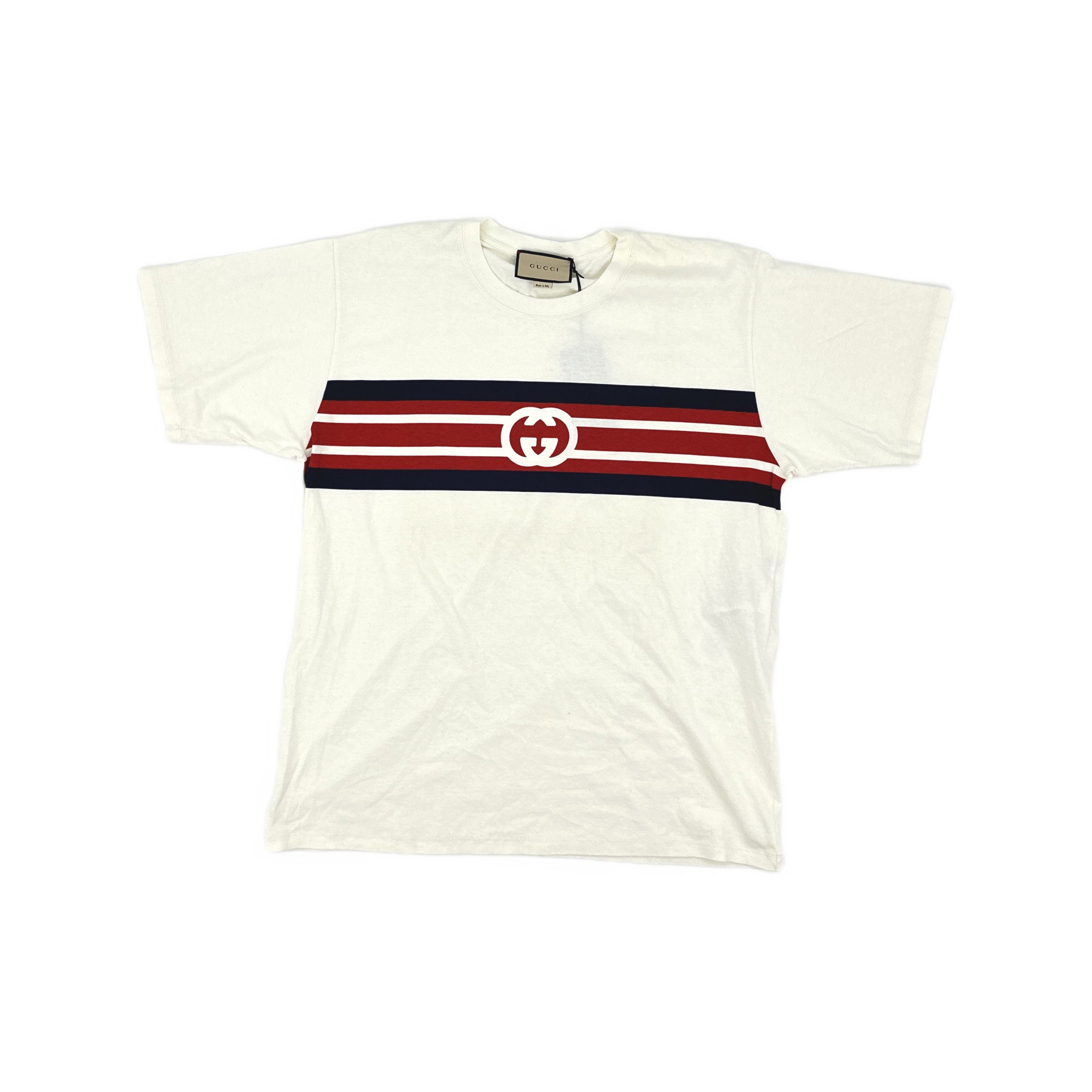 Gucci Gucci Interlocking G Striped T-Shirt XL Size US XL / EU 56 / 4 - 2 Thumbnail