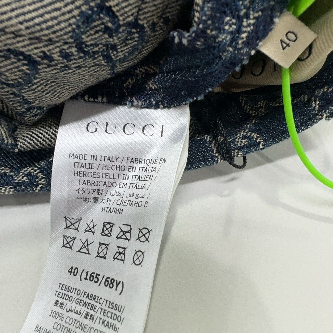 Gucci Gucci Logo Pattern Denim Shorts IT 40 Size 27" / US 4 / IT 40 - 5 Thumbnail