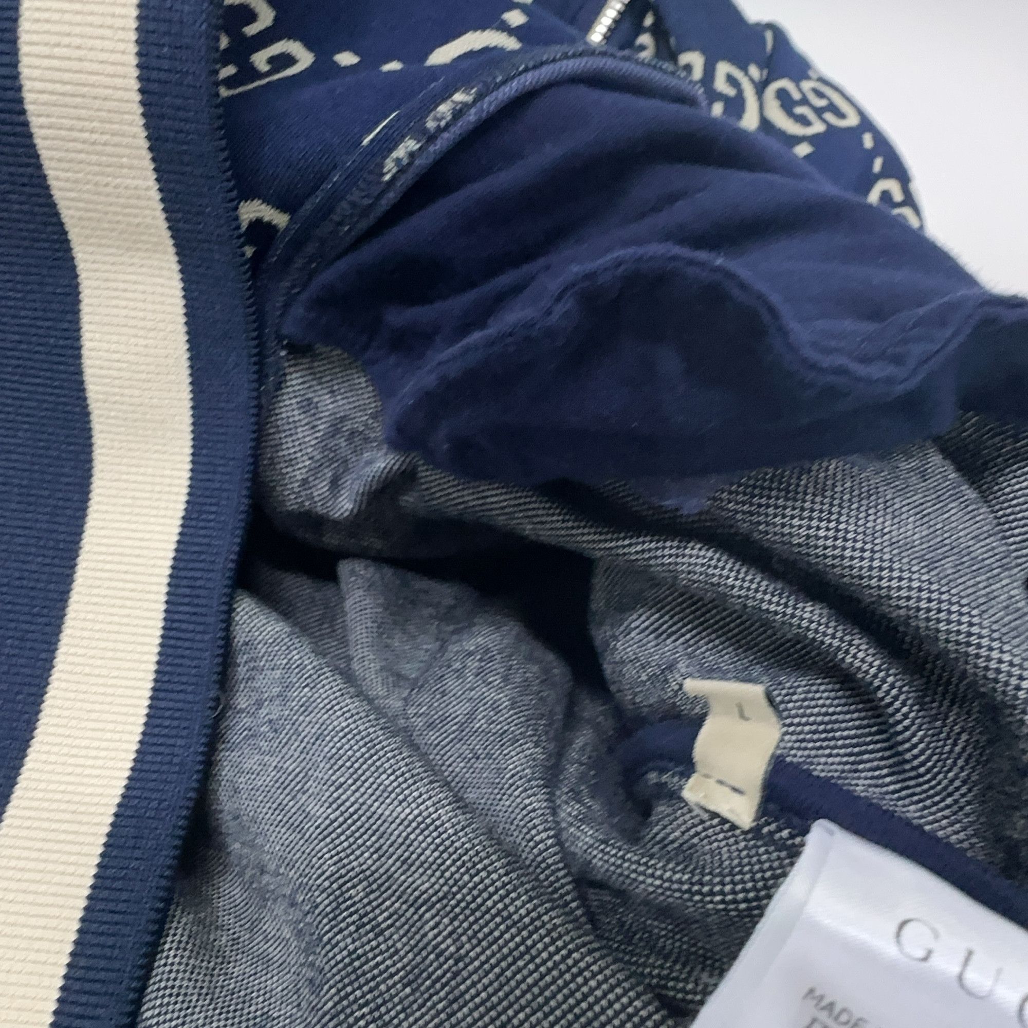 Gucci Gucci GG Monogram Cotton Zip-Up Jacket Size L Size US L / EU 52-54 / 3 - 7 Thumbnail