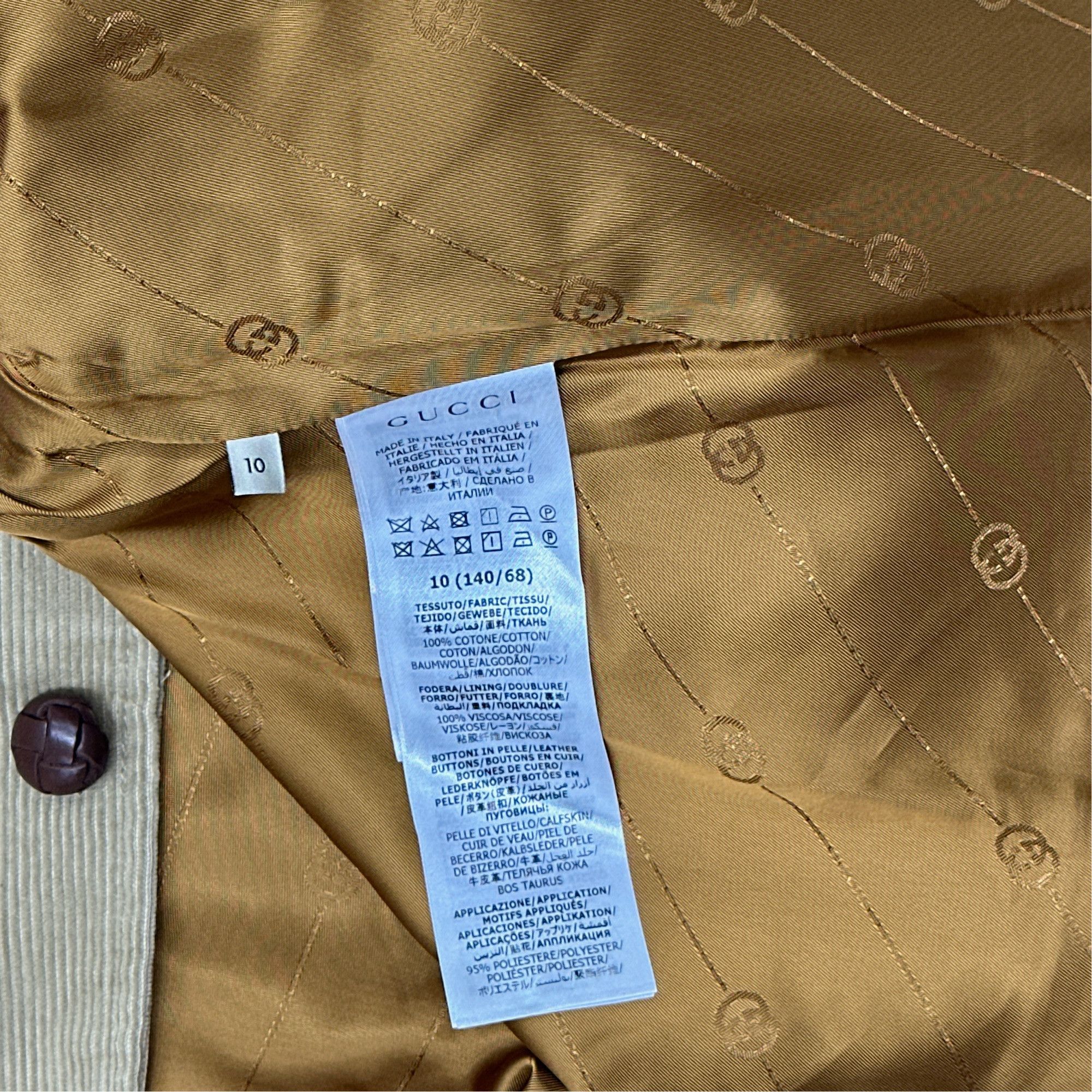 Gucci Gucci Corduroy Notch Lapel Jacket Size 10 Size US XXS / EU 40 - 4 Thumbnail