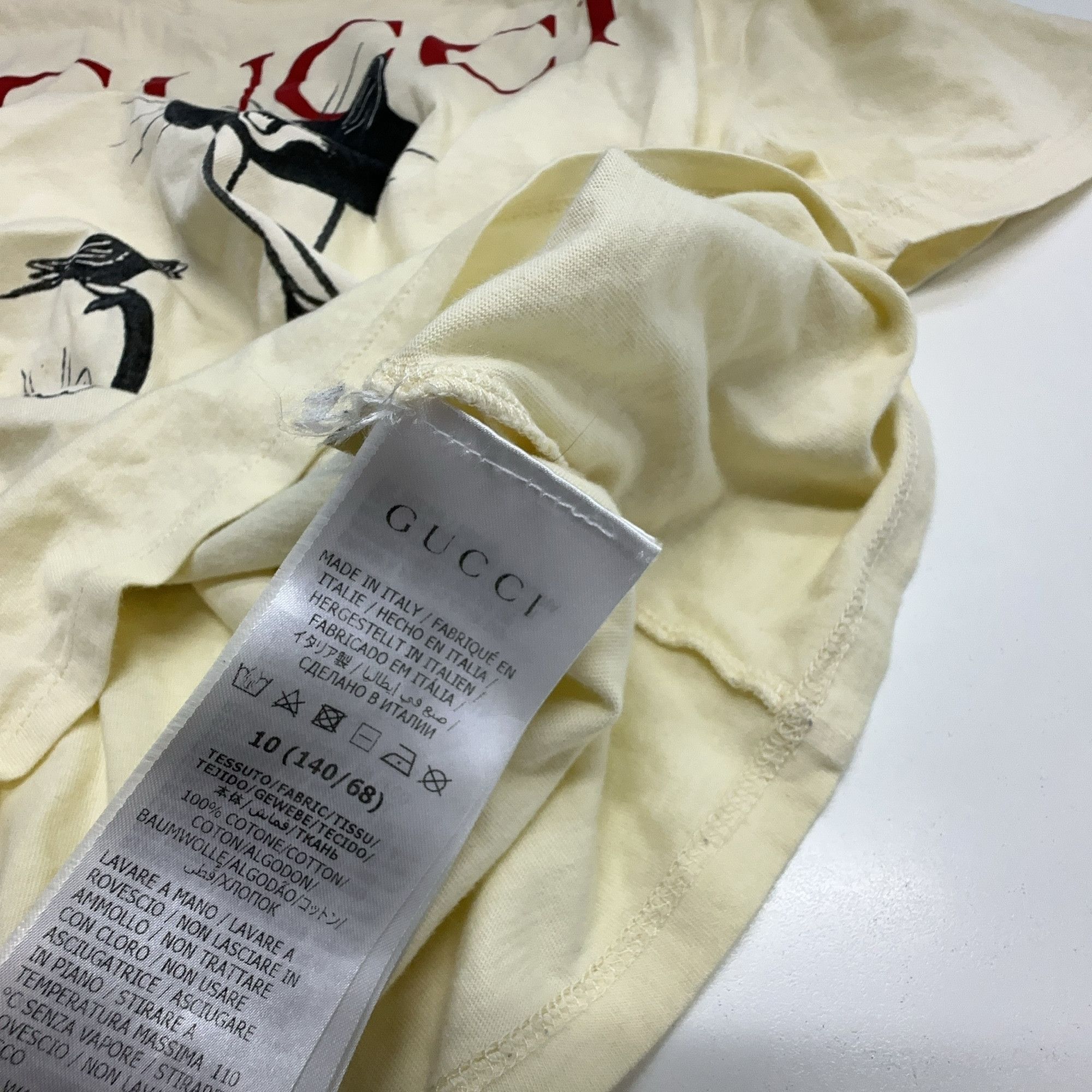 Gucci Gucci Cat Graphic T-Shirt Size 10 Size US XXS / EU 40 - 4 Thumbnail