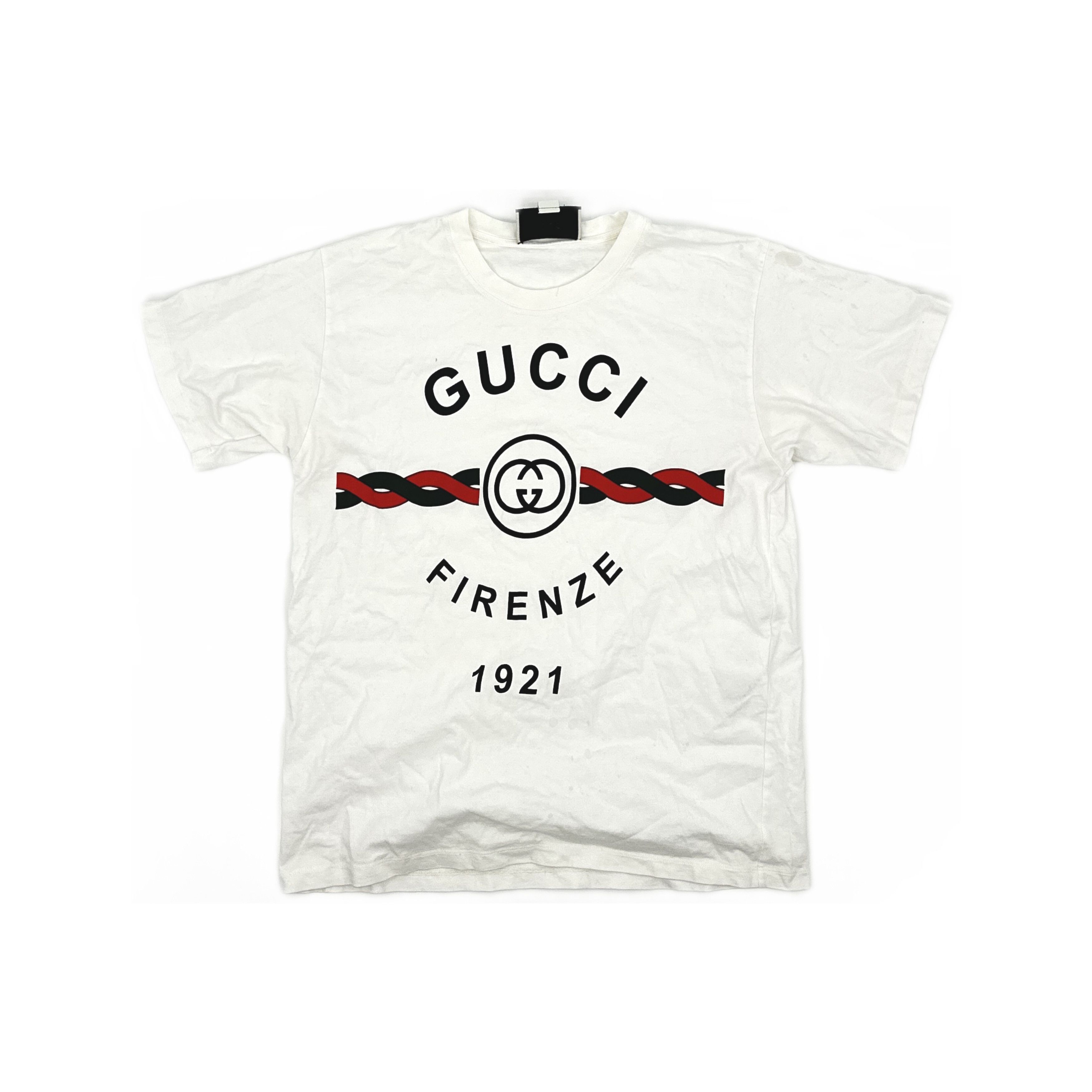 Gucci Gucci Logo Print Firenze 1921 T-Shirt Size S Size US S / EU 44-46 / 1 - 2 Thumbnail
