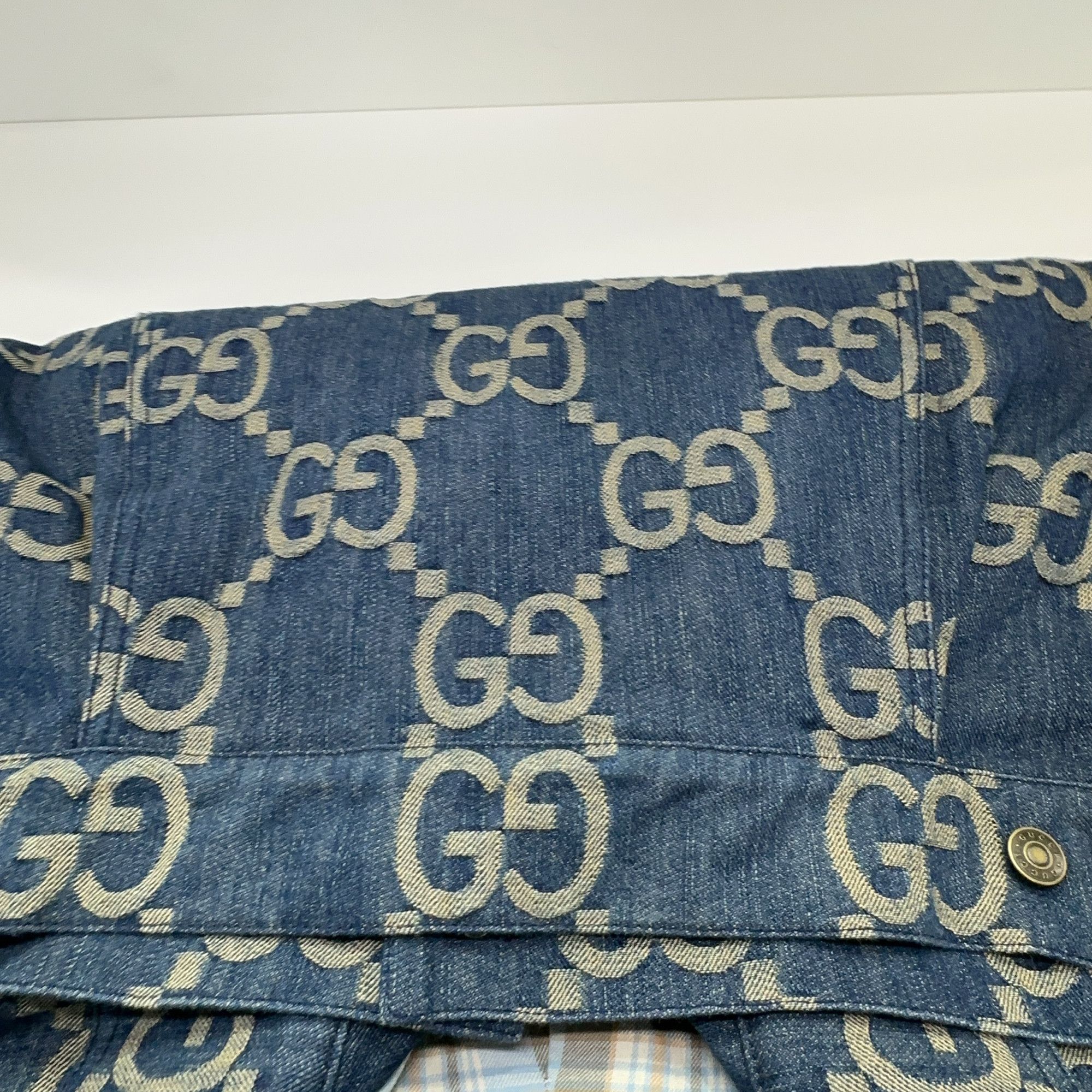 Gucci Gucci Monogram Pineapple Denim Jacket Size XL Size US XL / EU 56 / 4 - 9 Thumbnail