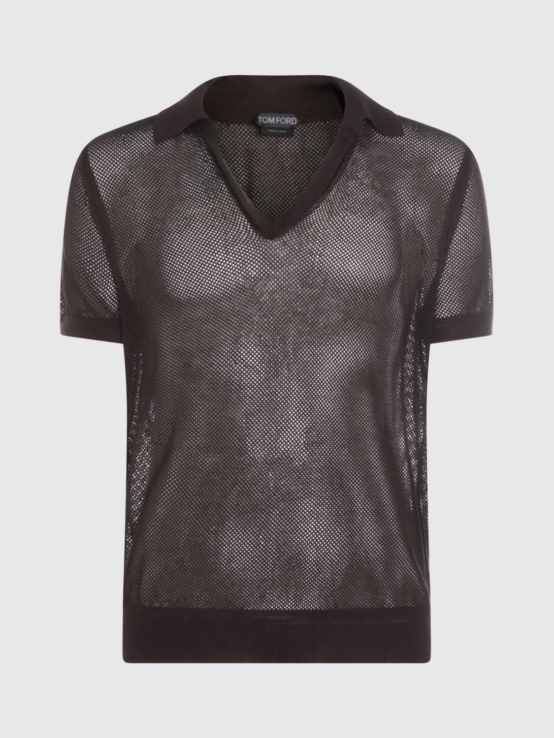 Tom Ford Tom Ford Polo Shirt Men Brown Size US M / EU 48-50 / 2 - 2 Thumbnail