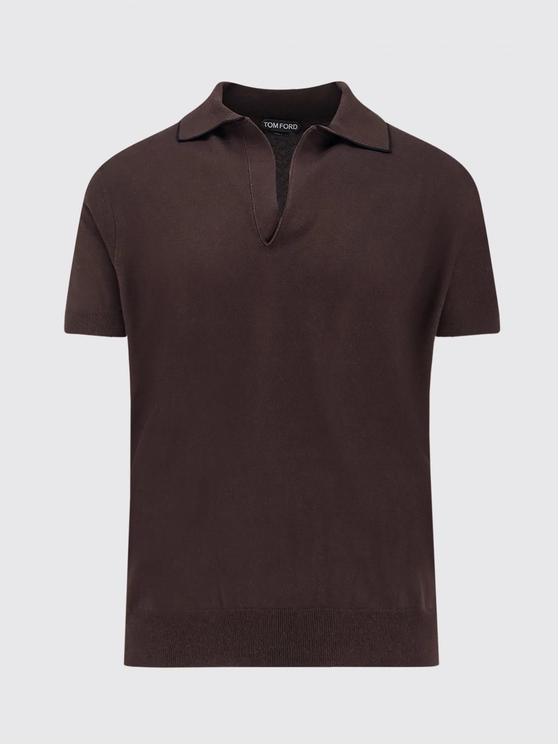 Tom Ford Tom Ford Polo Shirt Men Brown Size US XL / EU 56 / 4 - 2 Thumbnail