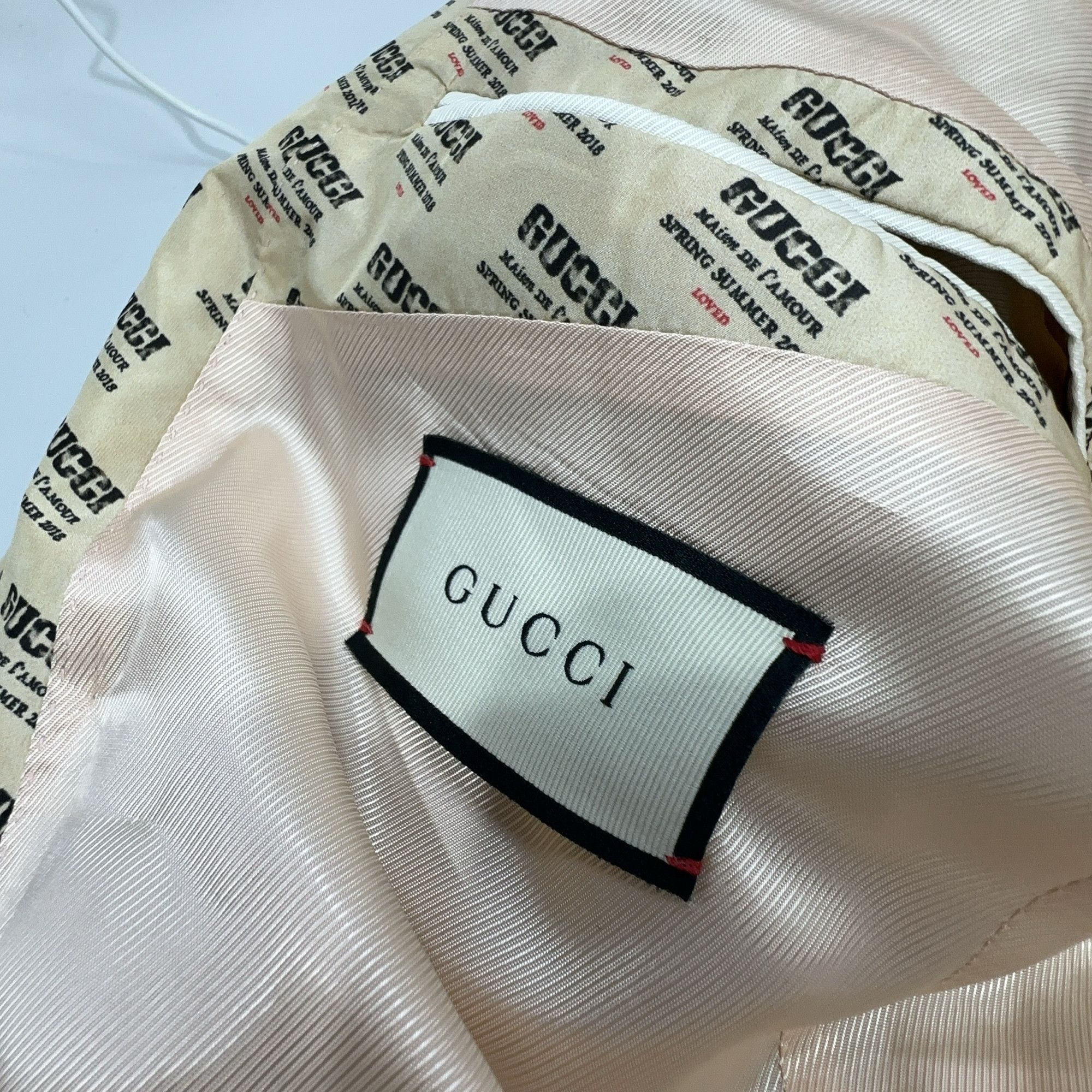 Gucci Gucci Logo Print Silk Blazer 36R Size 36R - 4 Thumbnail