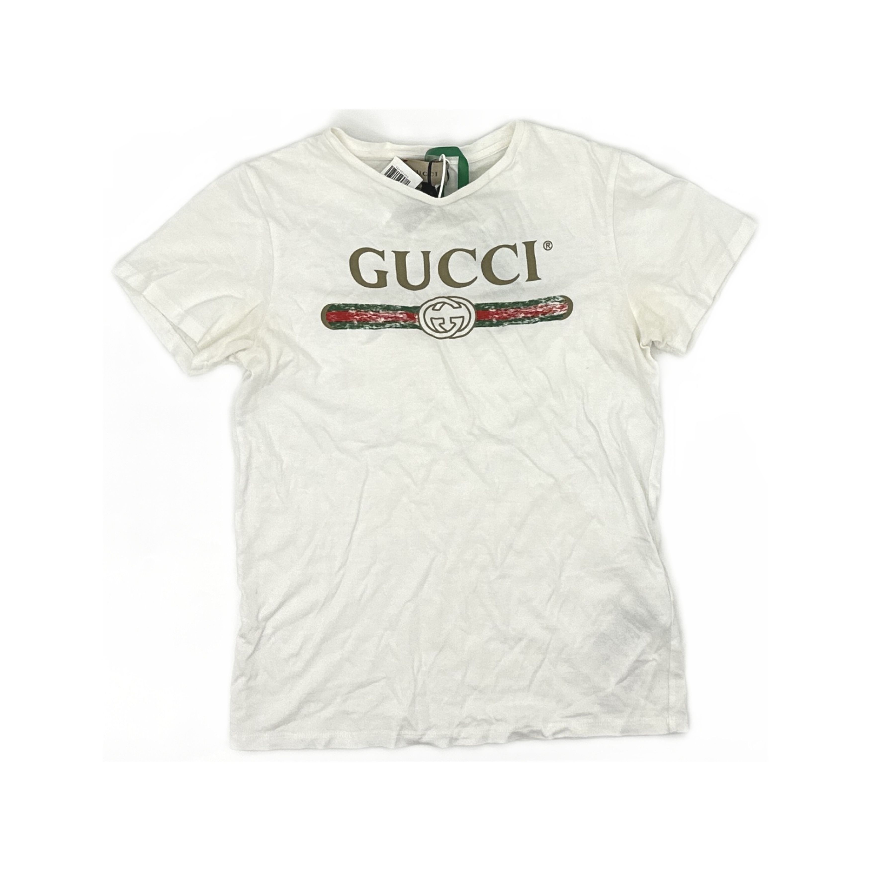 Gucci Gucci Web Stripe Logo T-Shirt Size 10 Size US XXS / EU 40 - 2 Thumbnail