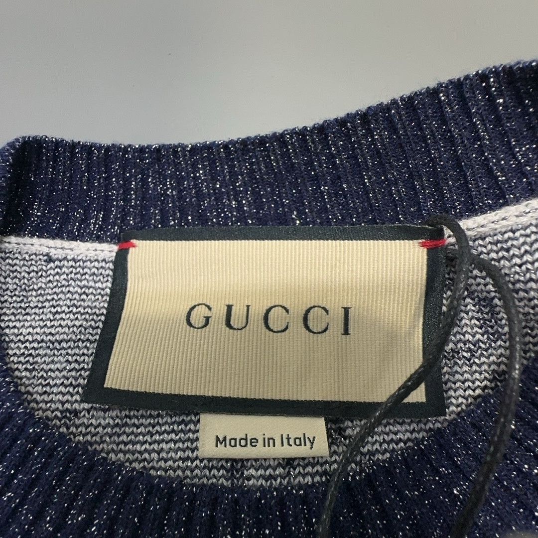 Gucci Gucci Logo Jacquard Lamé Knit Top Size S Size S / US 4 / IT 40 - 4 Thumbnail