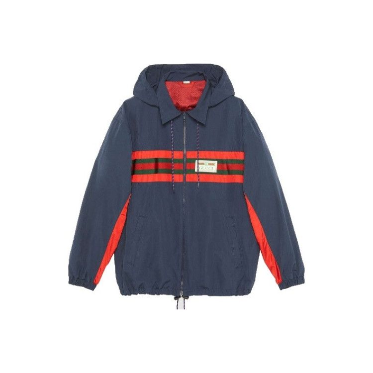 Gucci Gucci Stripe Logo Hooded Jacket Size 52 Size US L / EU 52-54 / 3 - 2 Thumbnail