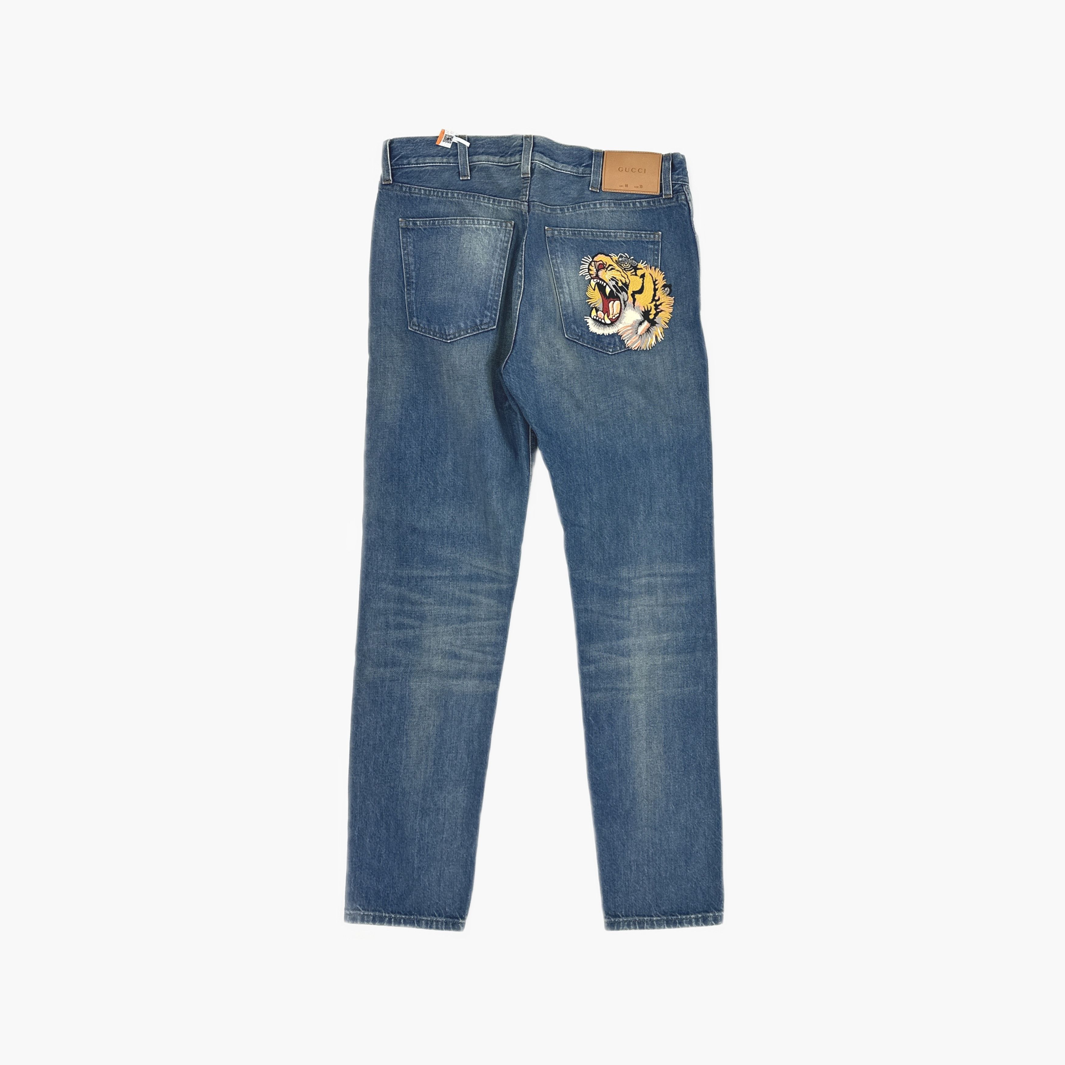 Gucci Gucci Tiger Patch Denim Jeans 33 Size US 33 - 3 Thumbnail