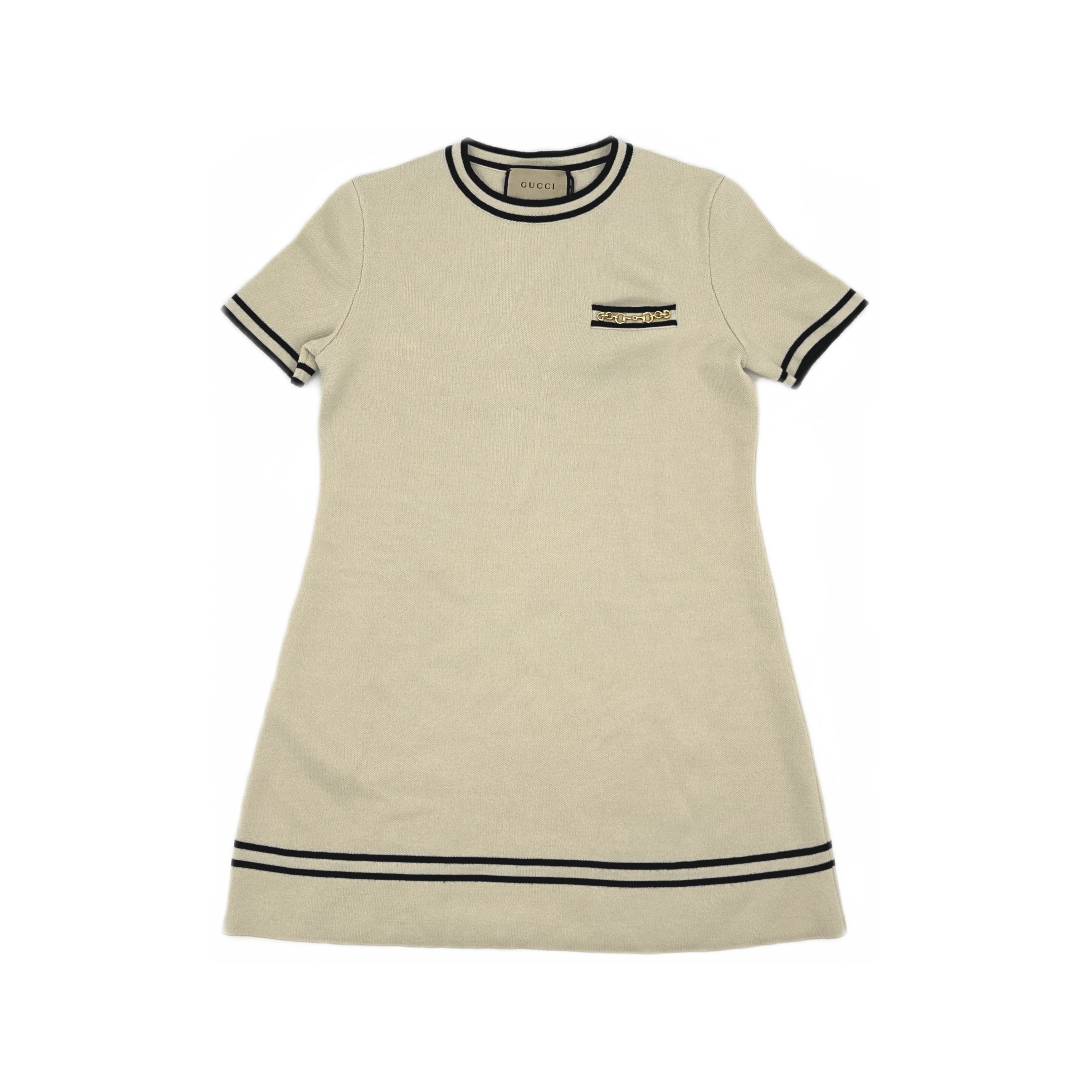 Gucci Gucci Horsebit Trim Wool Knit Mini Dress Size M Size M / US 6-8 / IT 42-44 - 2 Thumbnail