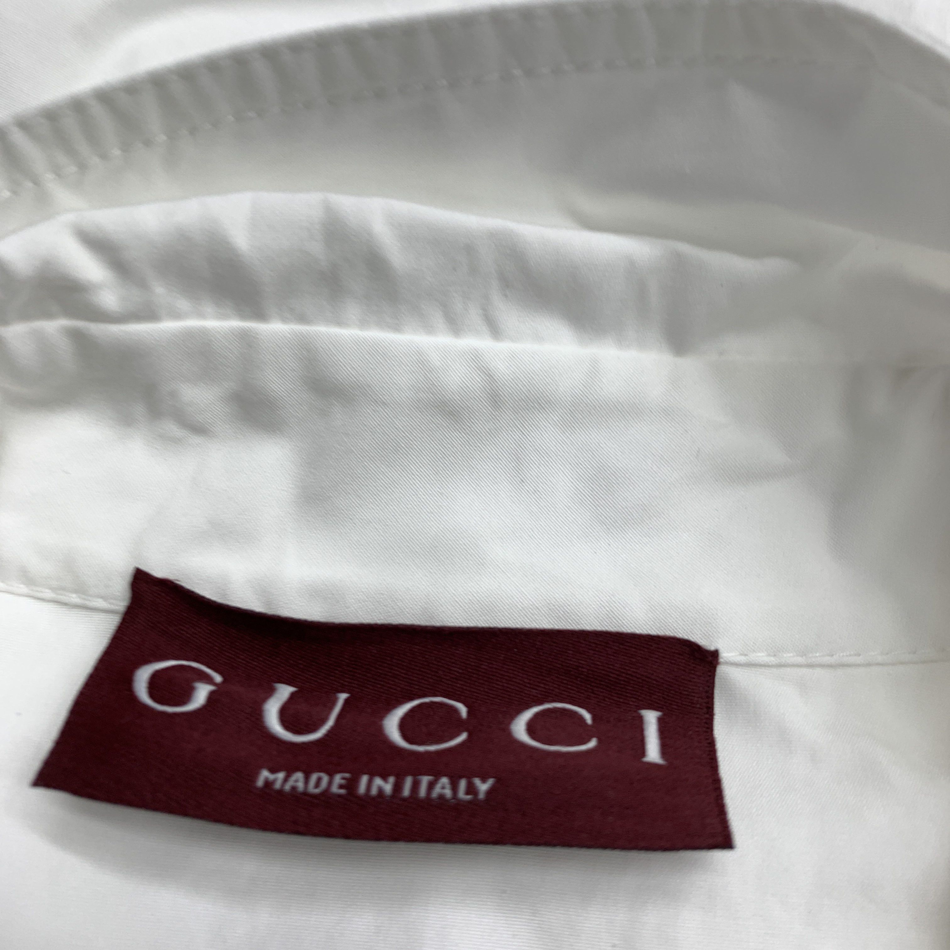Gucci Gucci White Cotton Poplin Shirt Dress 38 Size XS / US 0-2 / IT 36-38 - 3 Thumbnail