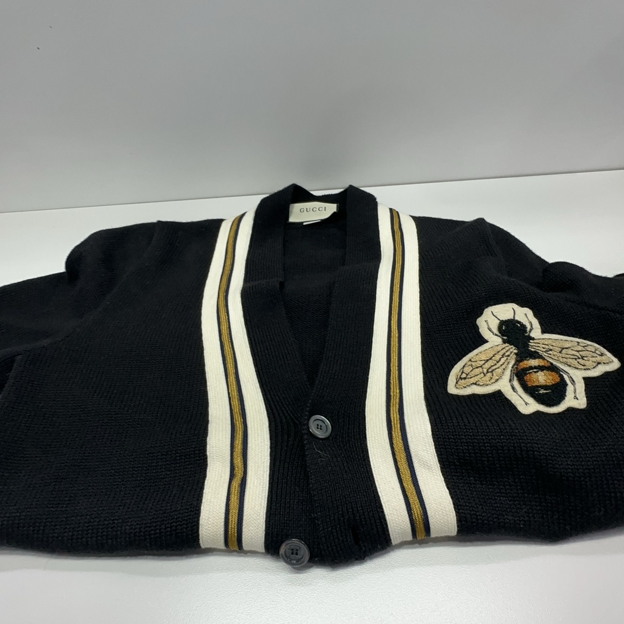 Gucci Gucci Bee Applique Wool Cardigan Size S Size US S / EU 44-46 / 1 - 8 Thumbnail