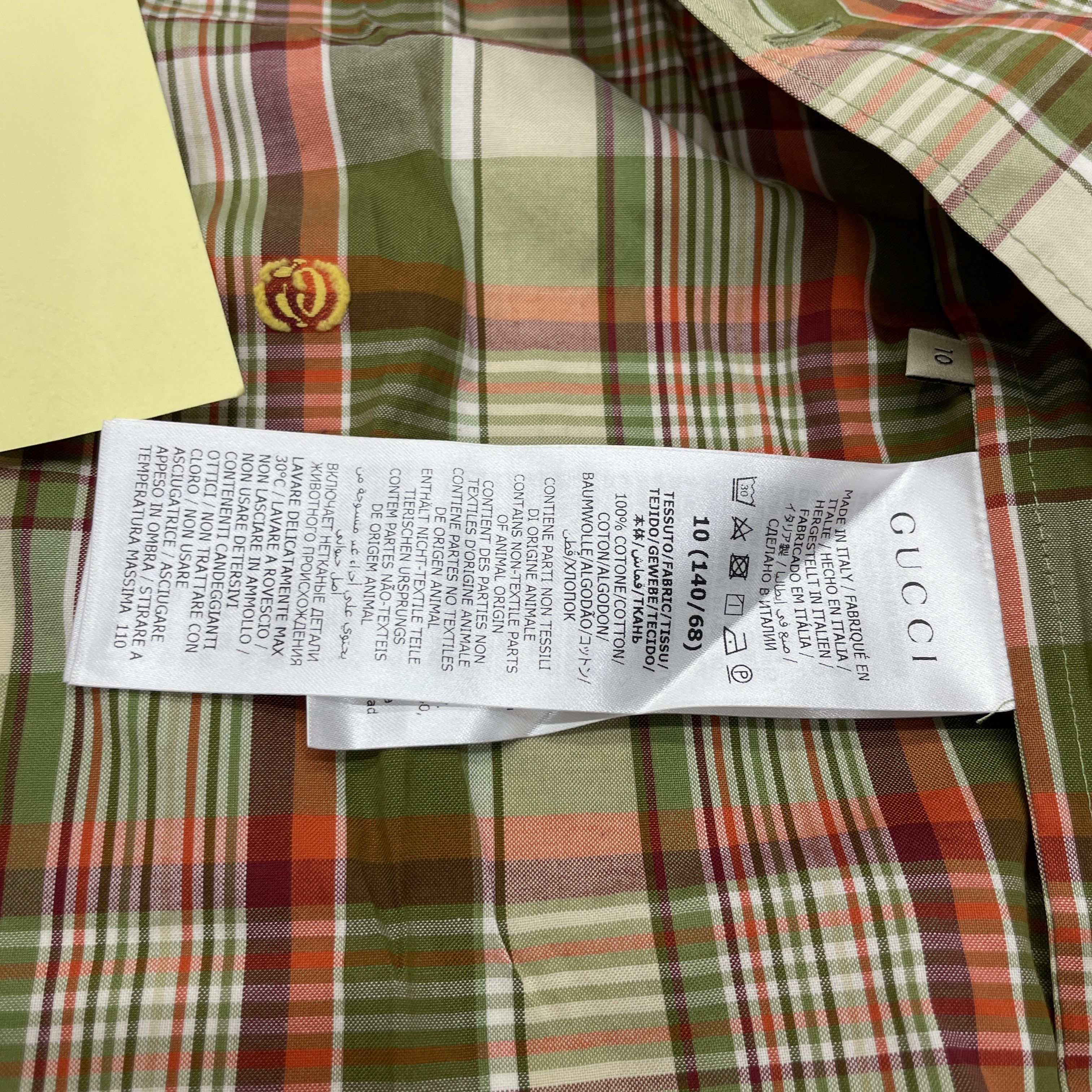 Gucci Gucci SS22 Plaid Double G Cotton Jacket 10 Size US XXS / EU 40 - 5 Thumbnail