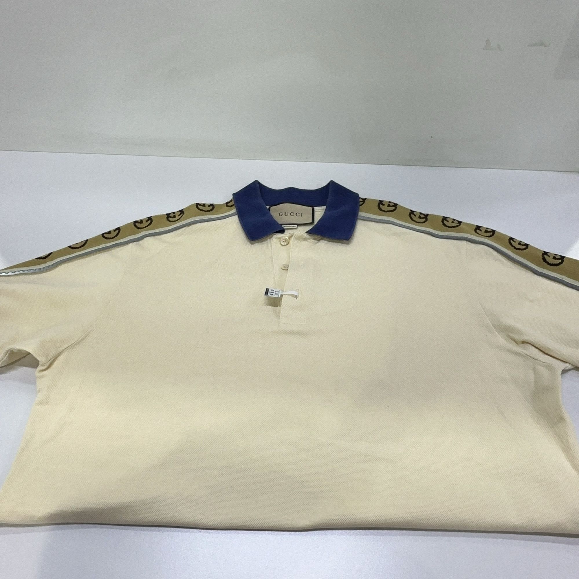 Gucci Gucci Logo Stripe Polo Shirt Size L Size US L / EU 52-54 / 3 - 14 Thumbnail