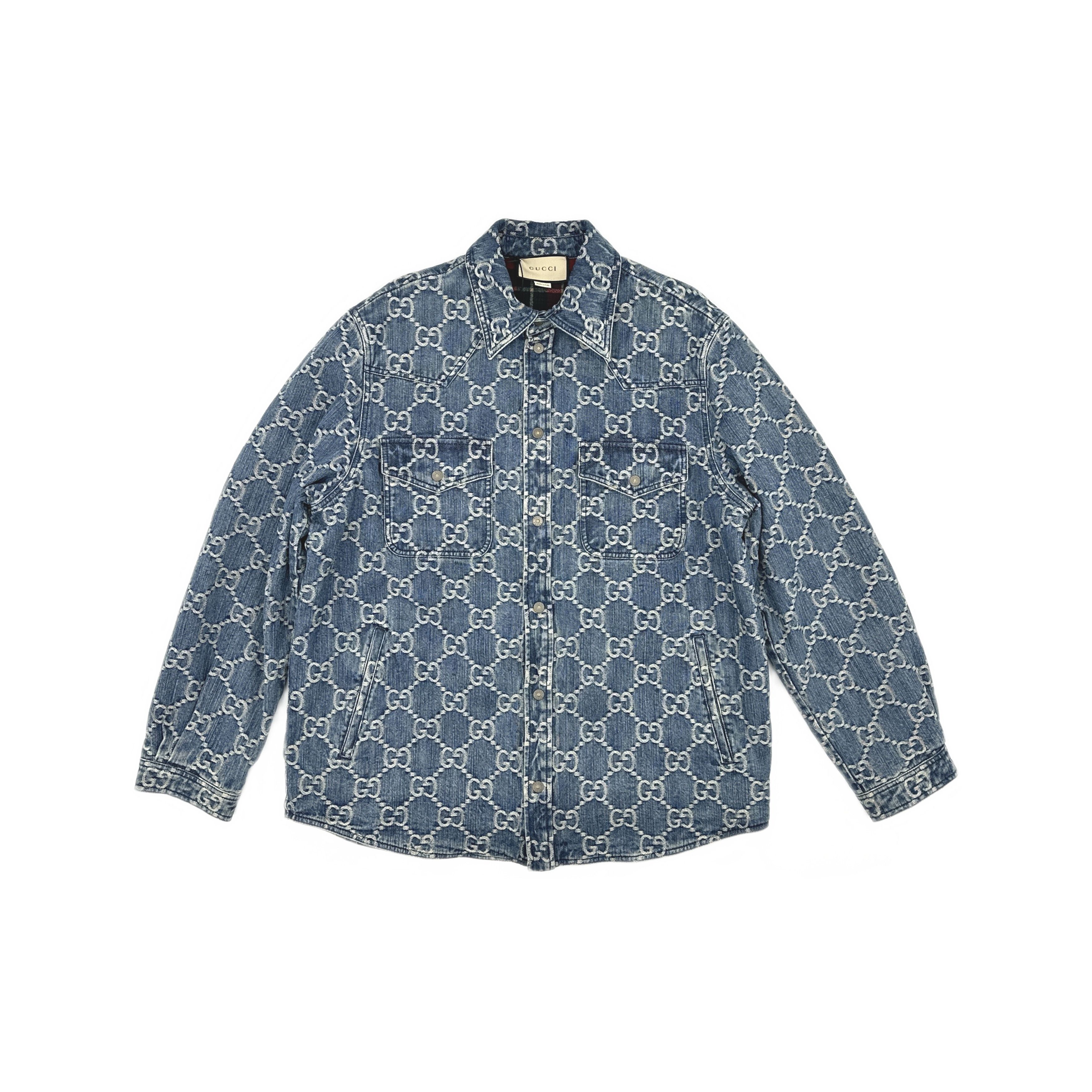 Gucci Gucci Logo Print Denim Jacket 48 Size US M / EU 48-50 / 2 - 2 Thumbnail